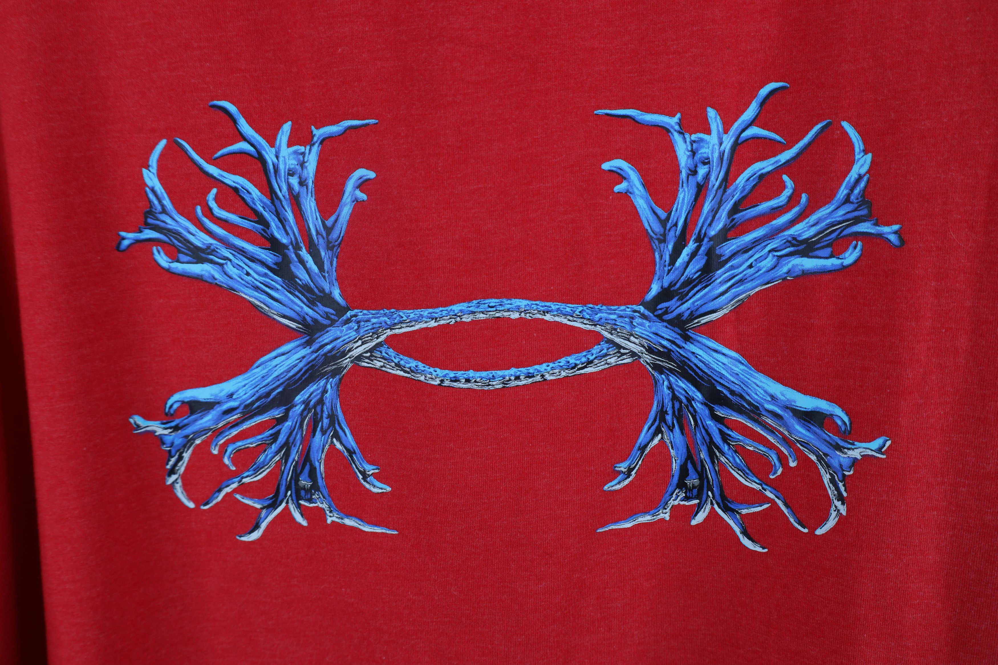 Under Armour × Vintage Under Armour Deer Antler Hunting Long Sleeve T-Shirt Red Size US XL / EU 56 / 4 - 4 Thumbnail