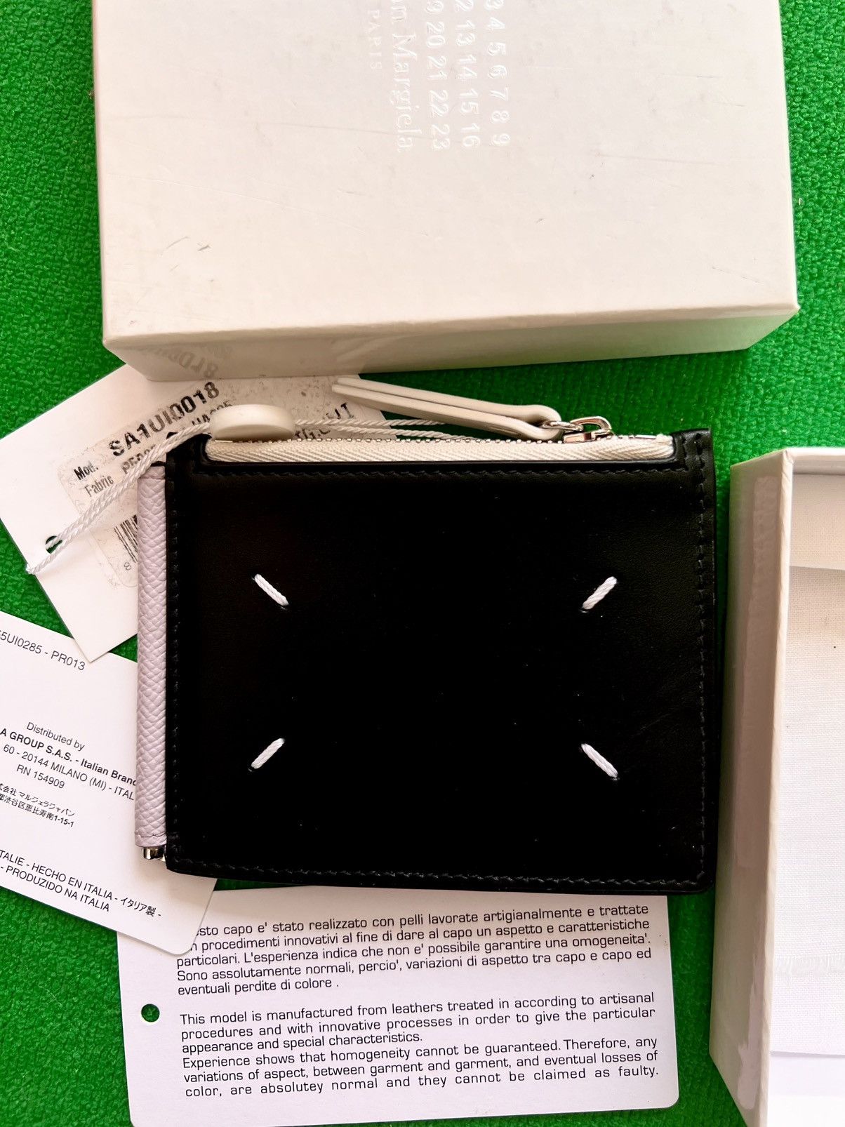 Maison Margiela Maison Margiela Leather Zip Card Holder Wallet Black clip Size ONE SIZE - 1 Thumbnail