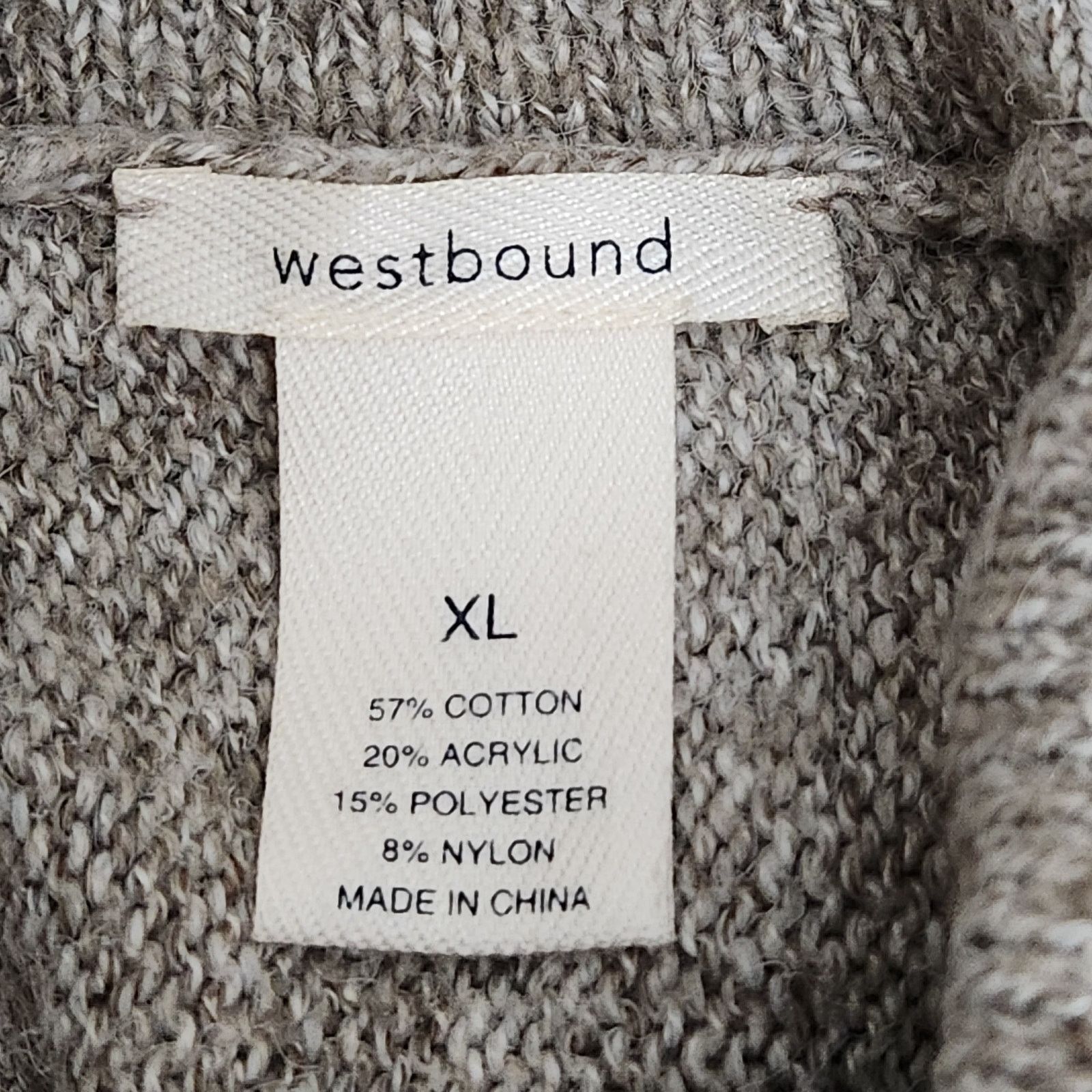 Other Westbound Tan Marled Cable Knit Cowl Neck Poncho XL Size XL / US 12-14 / IT 48-50 - 5 Thumbnail
