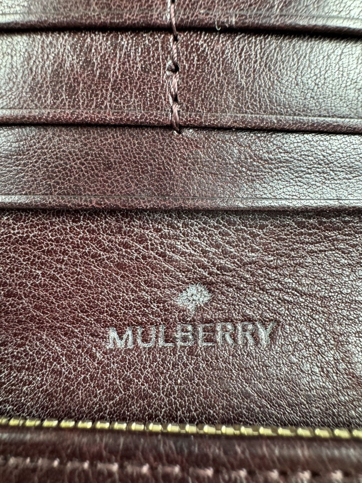 Mulberry Mulberry Oxblood Continental Tree Vintage Genuine Leather Wallet Purse Size ONE SIZE - 7 Thumbnail