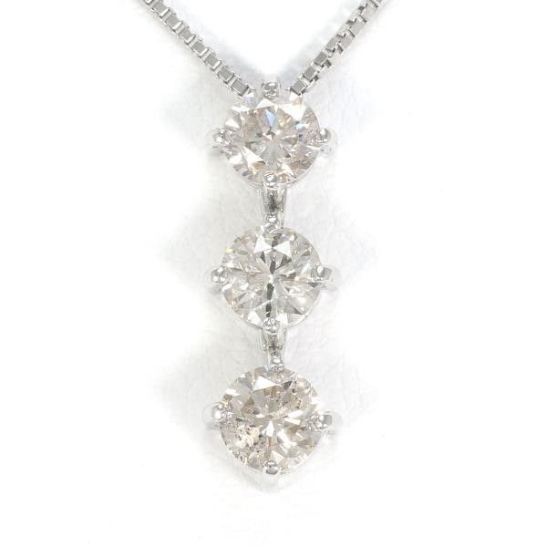 Other Other Platinum Diamond Necklace PT900 40cm Brown Diamond Metal Necklace in Great Condition Size ONE SIZE - 1 Thumbnail