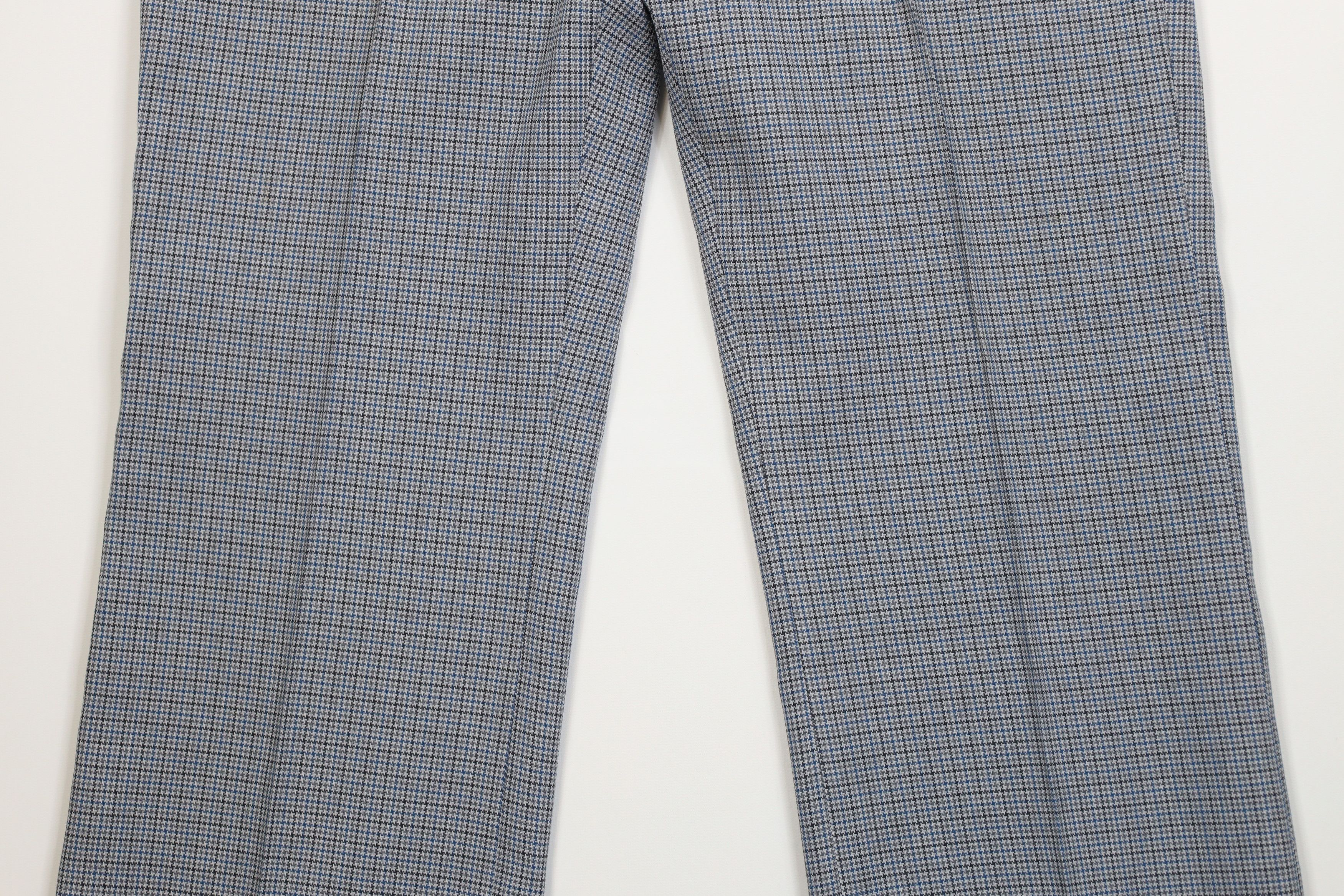 Vintage Vintage 70s Knit Flared Wide Leg Chino Pants Houndstooth USA Size US 34 / EU 50 - 4 Thumbnail