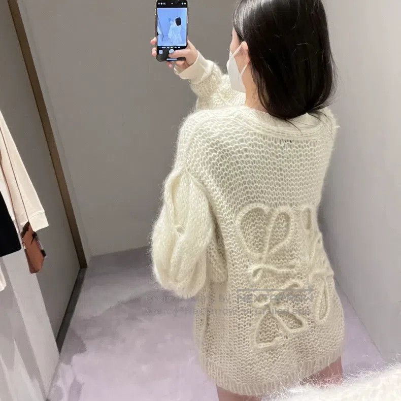 Loewe Loewe Solid-colored logo mohair knit Size S / US 4 / IT 40 - 6 Thumbnail