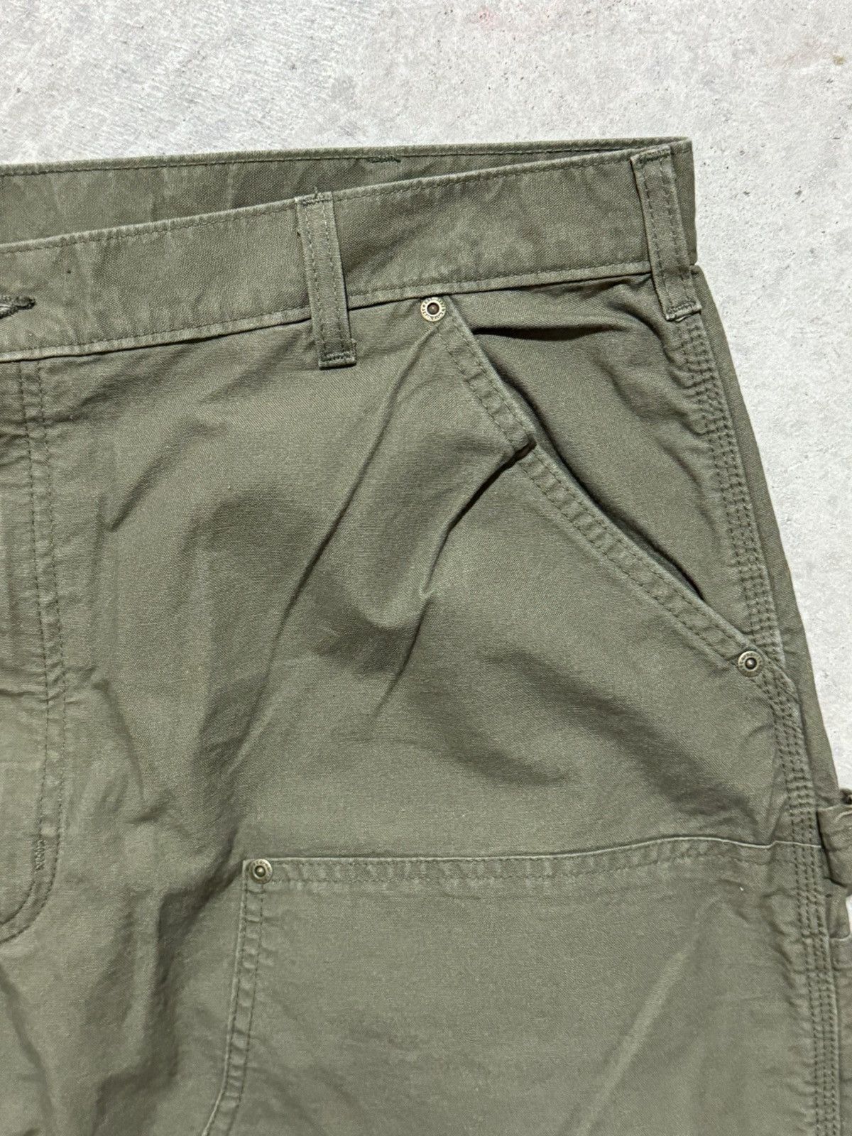 Carhartt × Vintage Green Carhartt Double Knee Jeans workwear Size US 42 / EU 58 - 3 Thumbnail