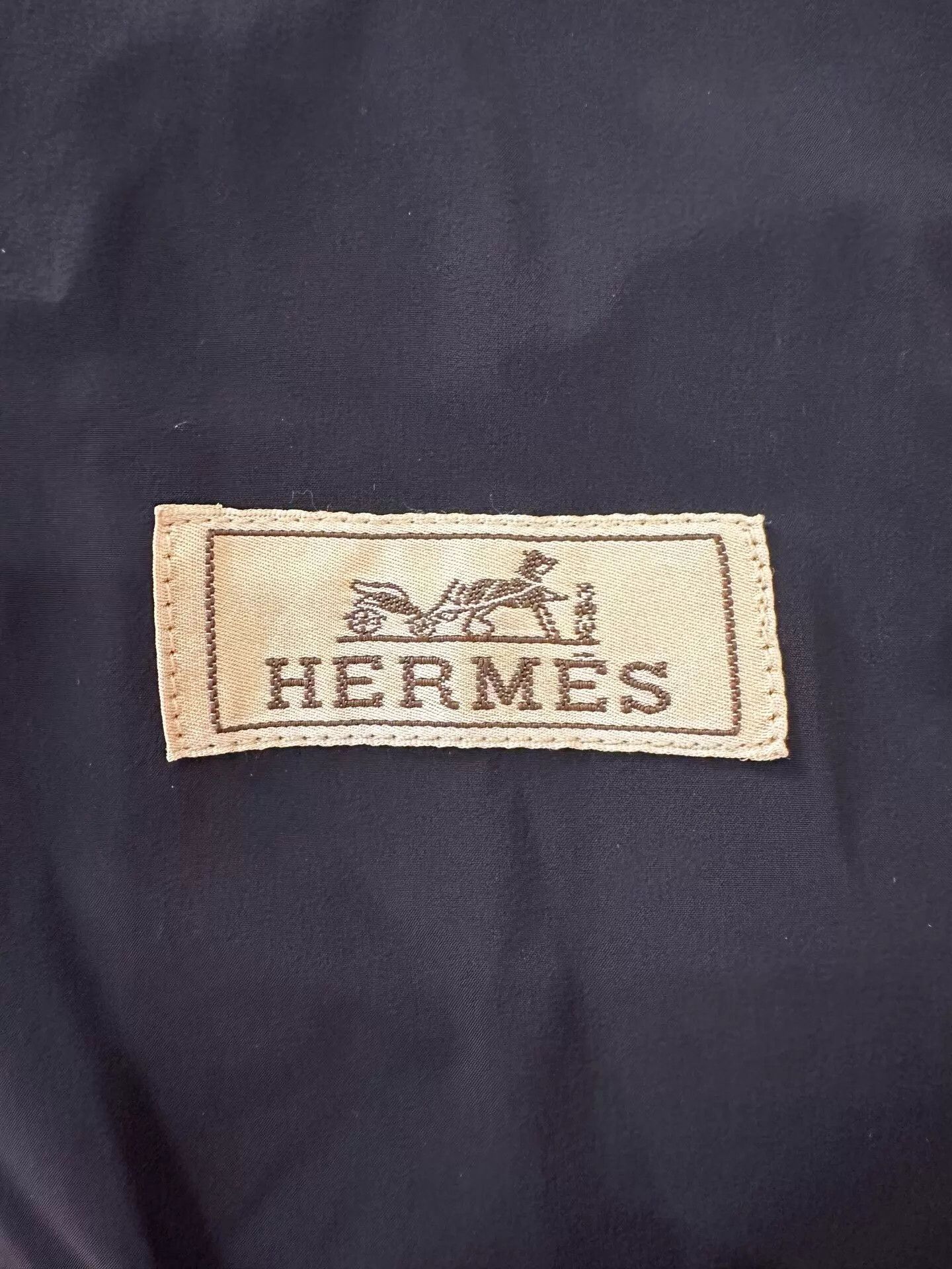 Hermes Hermes Men's Navy Blue Wool & Lambskin Zip Jacket 48 Size US M / EU 48-50 / 2 - 5 Thumbnail