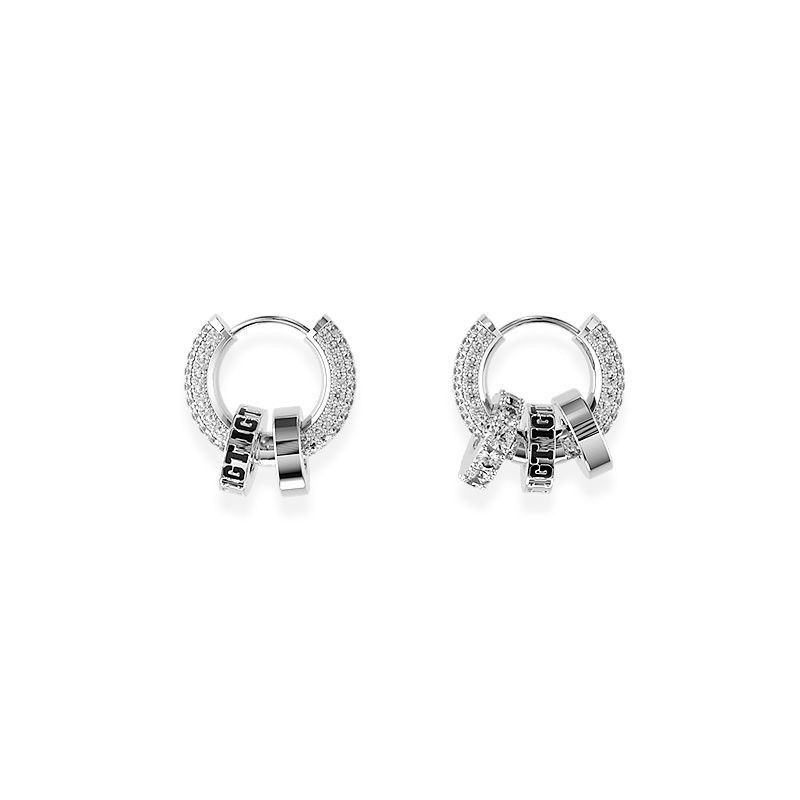 Jewelry Retro Earrings One Pairs Chrome Jewelry Size ONE SIZE - 6 Thumbnail