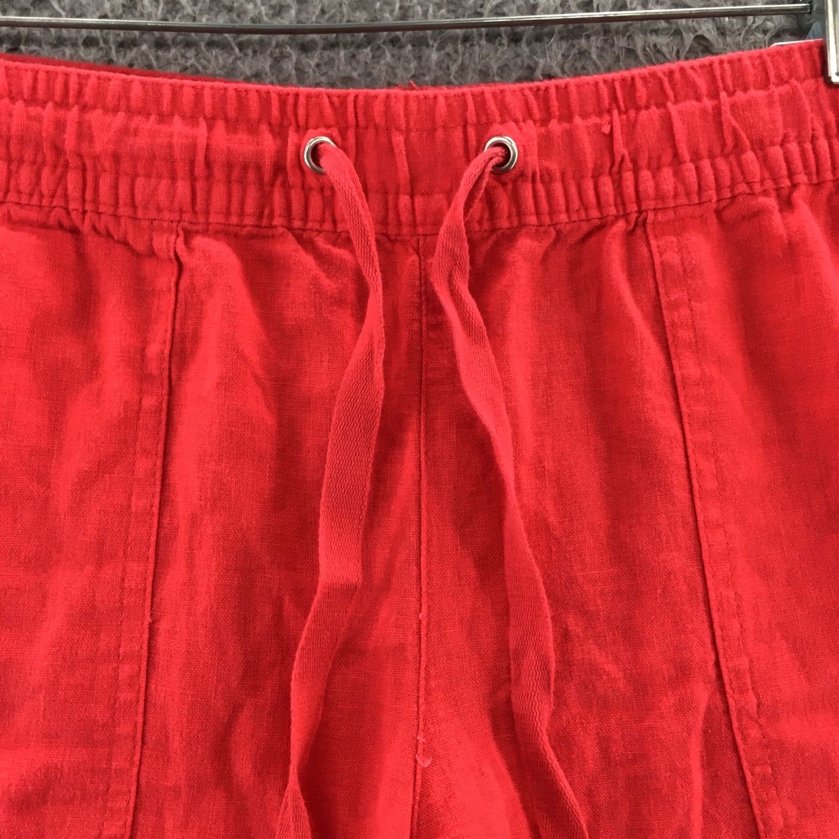 Nautica Nautica Utility Shorts Womens Medium Red Mid Rise Drawstring NEW Size 32" / US 10 / IT 46 - 3 Thumbnail