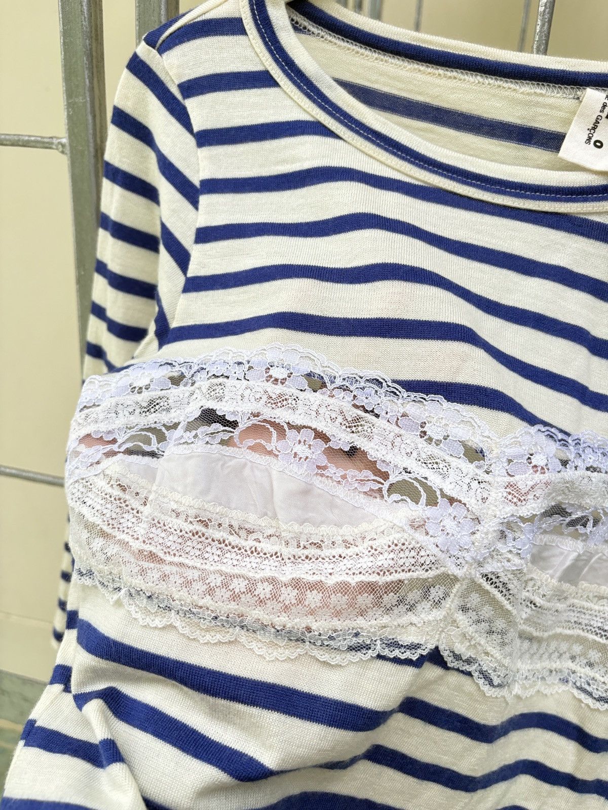 Comme des Garcons t a o Comme des Garcons cut lace bra stripe tee Size M / US 6-8 / IT 42-44 - 7 Thumbnail