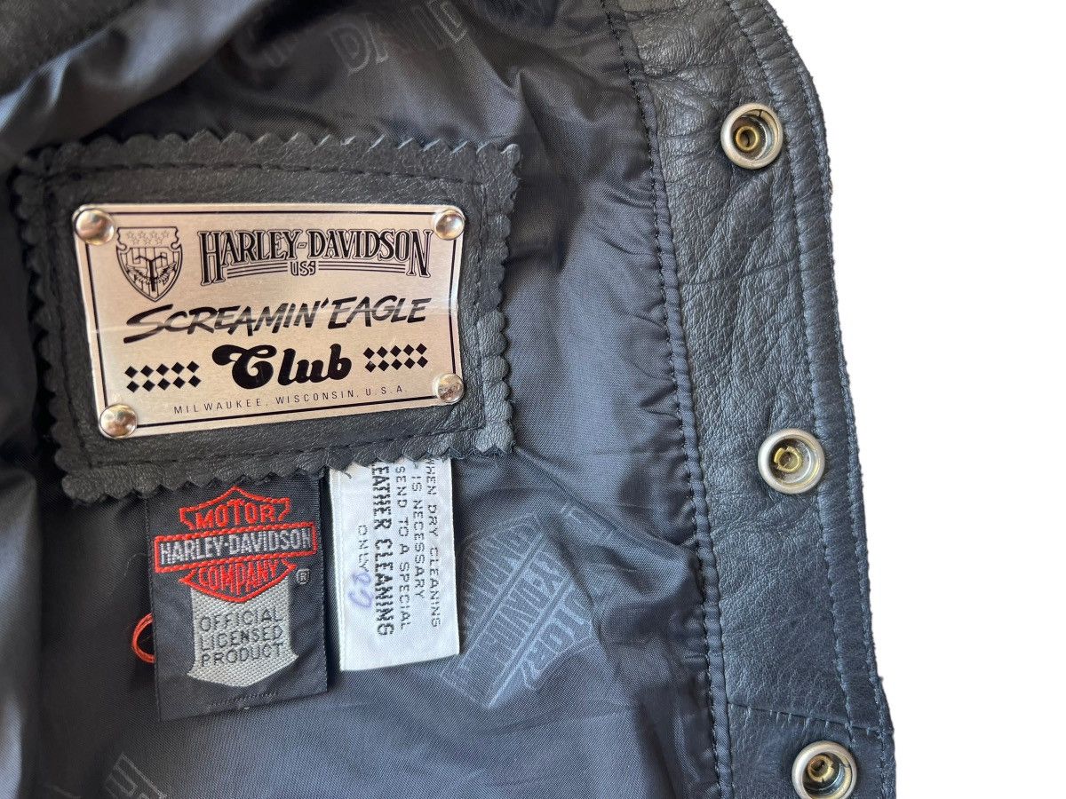 Harley Davidson VTG Harley Davidson Screamin’ Eagle Side Lace Leather Vest Size US S / EU 44-46 / 1 - 21 Thumbnail