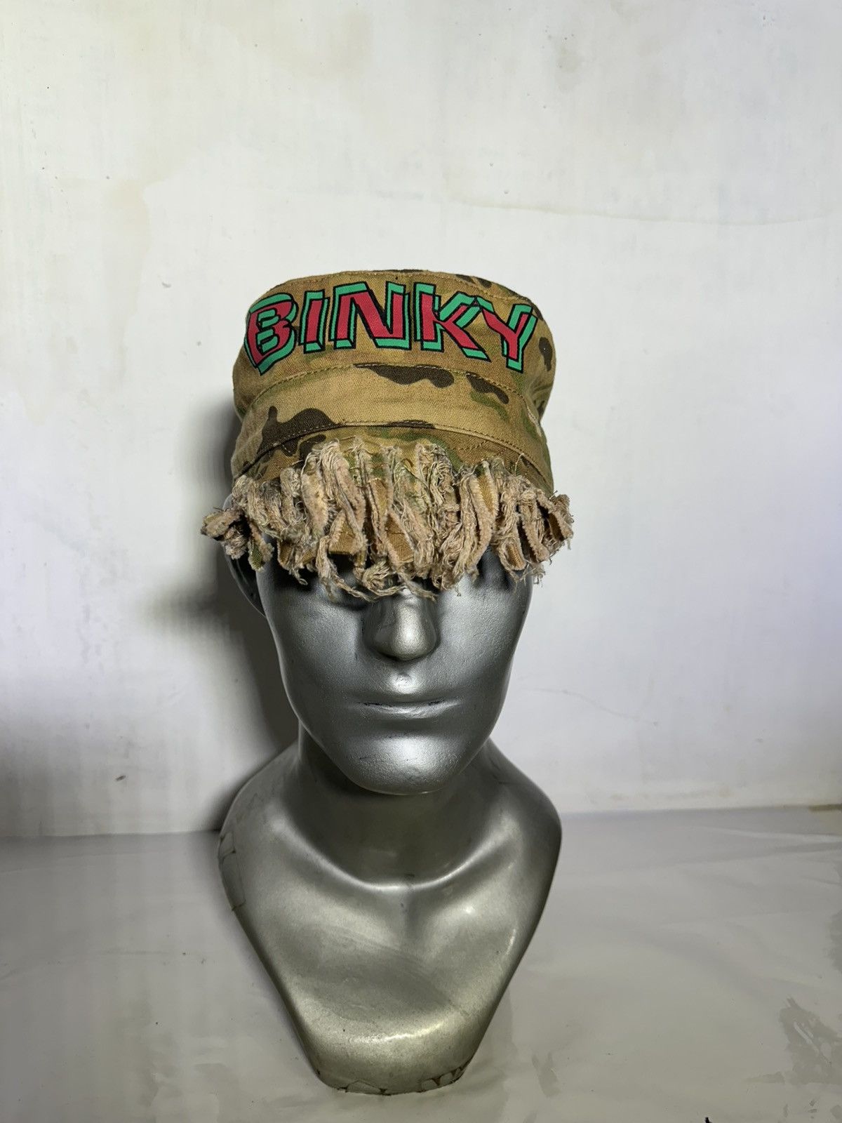 Bernhard Willhelm Rare!!! Bernhard Willhelm AW11 Distressed Camo Binky Hats Size ONE SIZE - 7 Thumbnail