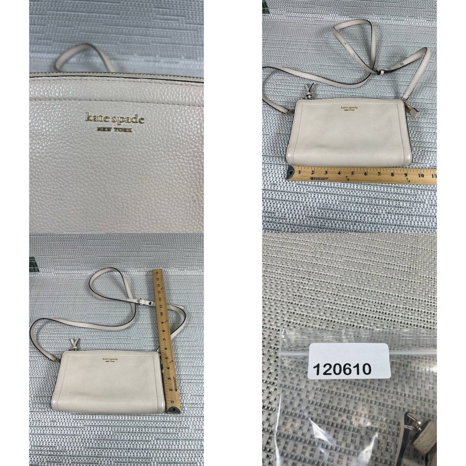 Vintage kate spade new york Bags Crossbody Small White Leather Knott Milk Glass Adjustable Strap Size ONE SIZE - 8 Thumbnail