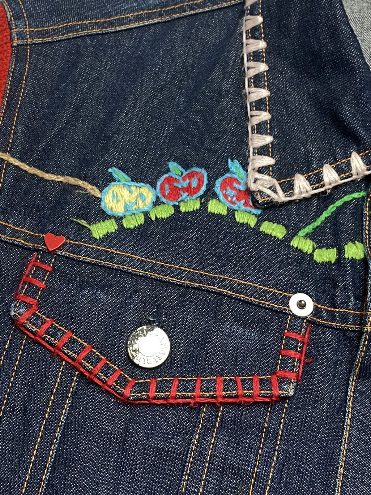 Angel Blue 2000s Angel Blue - Chunky Knitted Denim Jacket Size L / US 10 / IT 46 - 22 Thumbnail