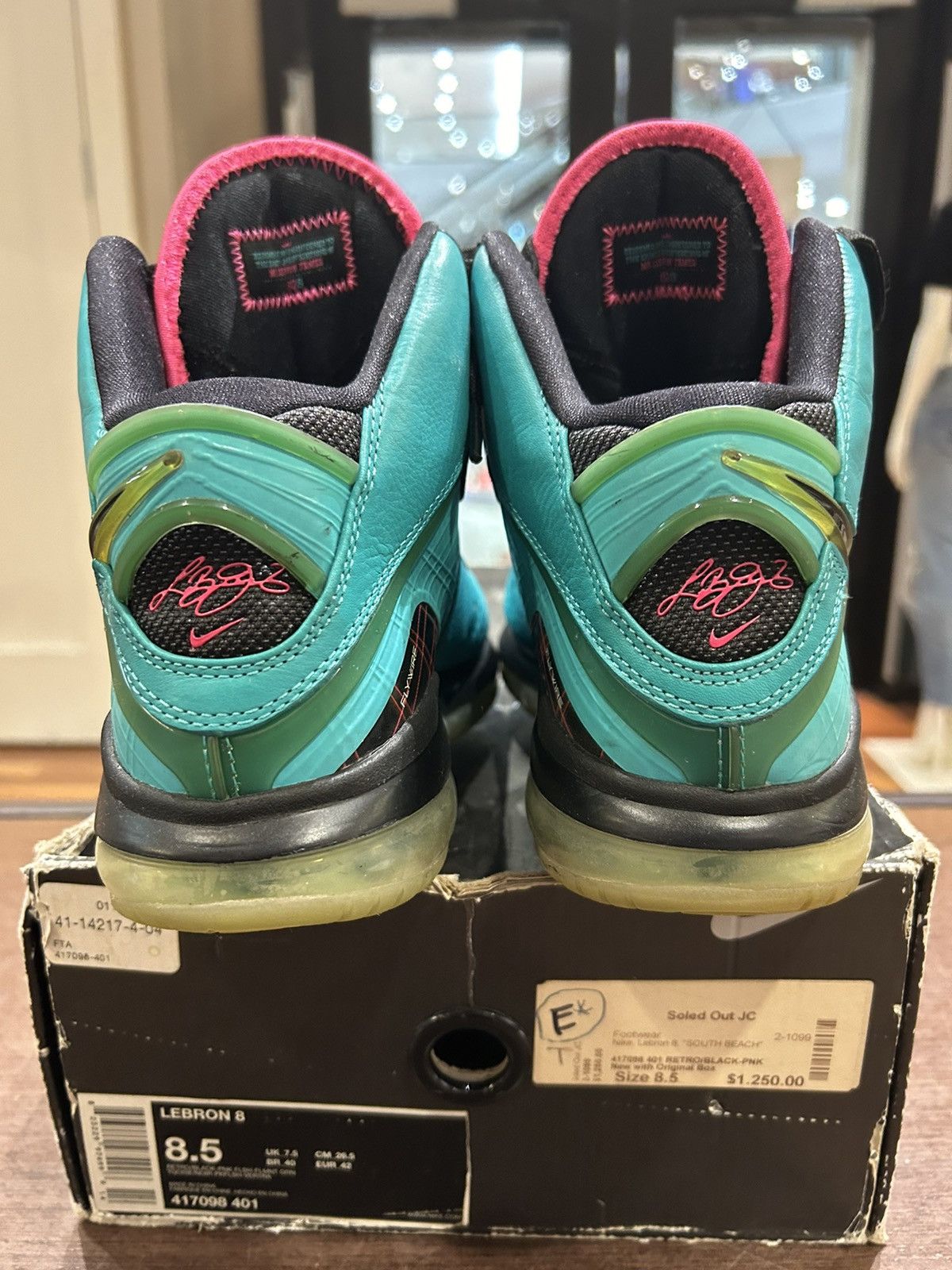Nike Lebron 8 High ‘Pre Heat South Beach’ Size US 8.5 / EU 41-42 - 3 Thumbnail