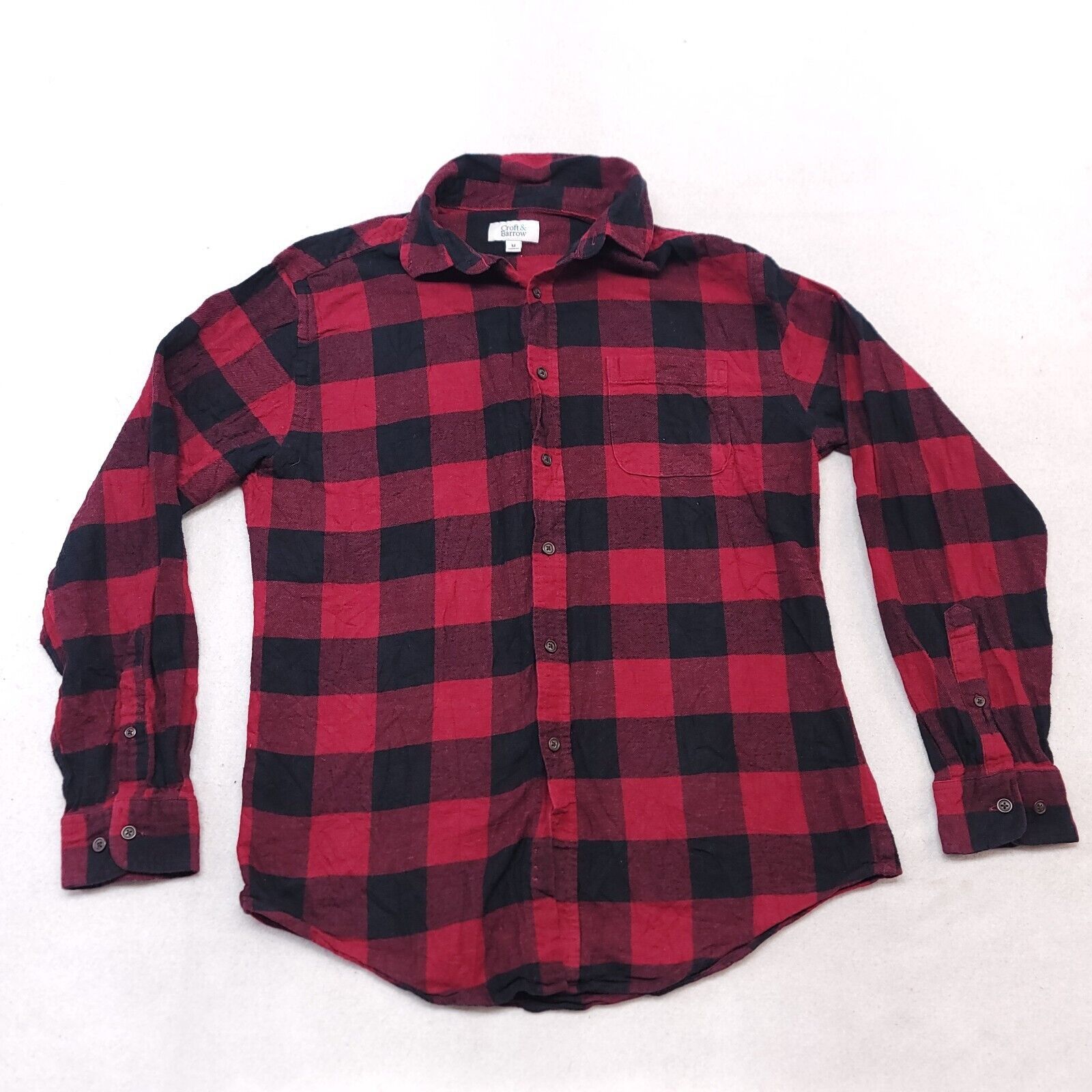 Croft & Barrow Croft & Barrow Buffalo Check Flannel Shirt Mens Size M Red Size US M / EU 48-50 / 2 - 2 Thumbnail