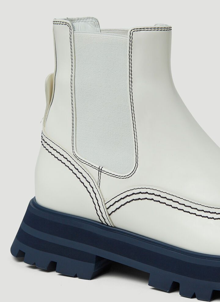 Alexander McQueen o1y0225 Ankle Boots in White Size US 5 / IT 35 - 5 Thumbnail