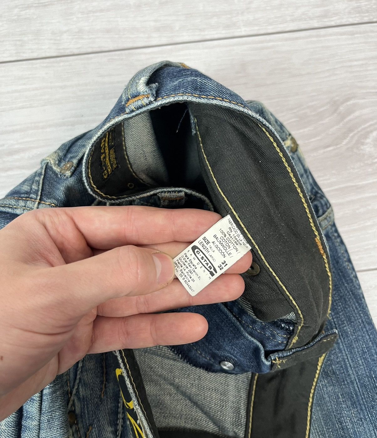 G-Star G Star Raw Elwood Denim Loose Fit Washed Distressed Pants Size US 31 - 11 Thumbnail