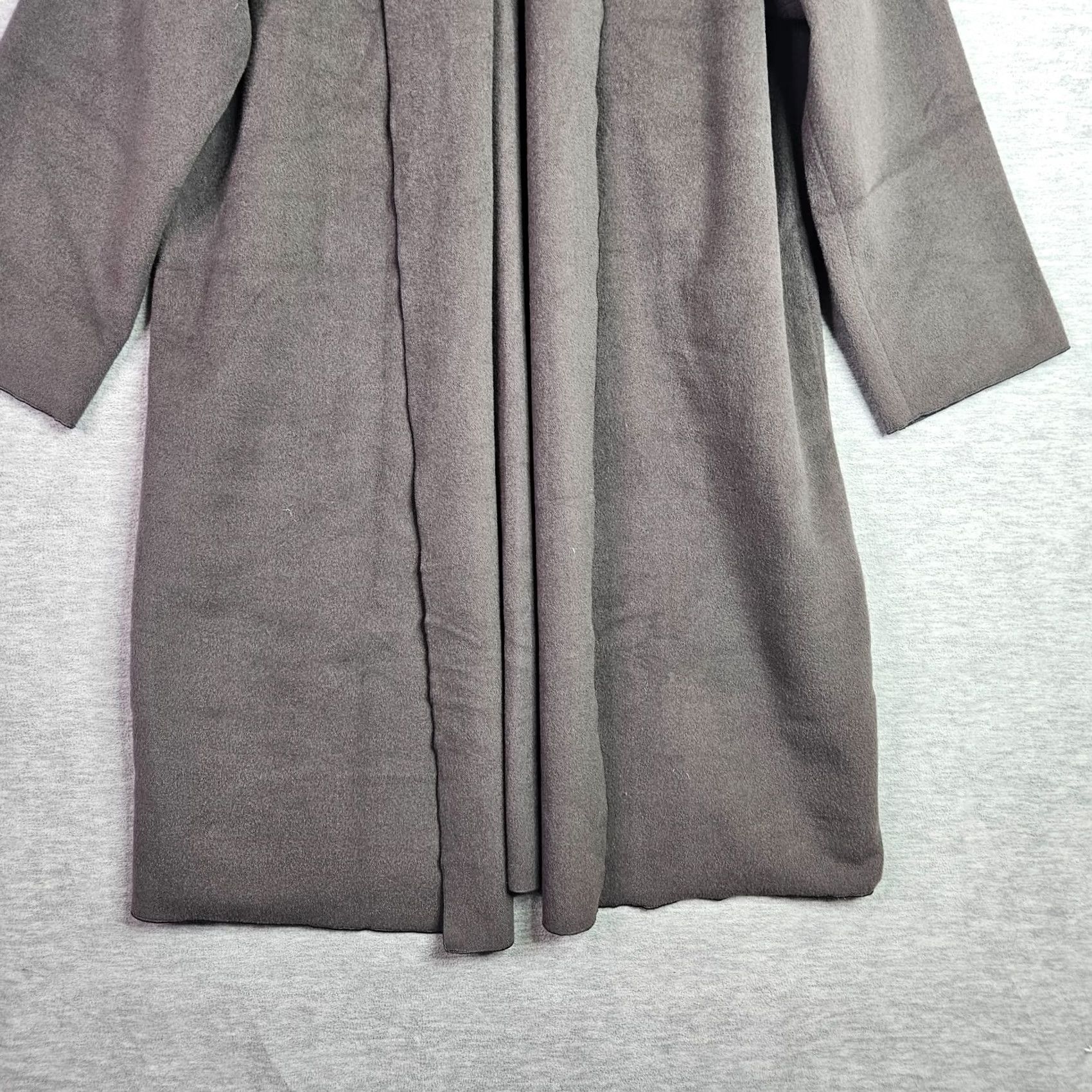 Vintage VINTAGE Evam Eva Jacket Gray Open Front Angora Oversize Coat Women’s Size 2 Regular Long Sleeve Lightweight Solid Zip Thermal Outdoor 90s? Size XS / US 0-2 / IT 36-38 - 3 Thumbnail