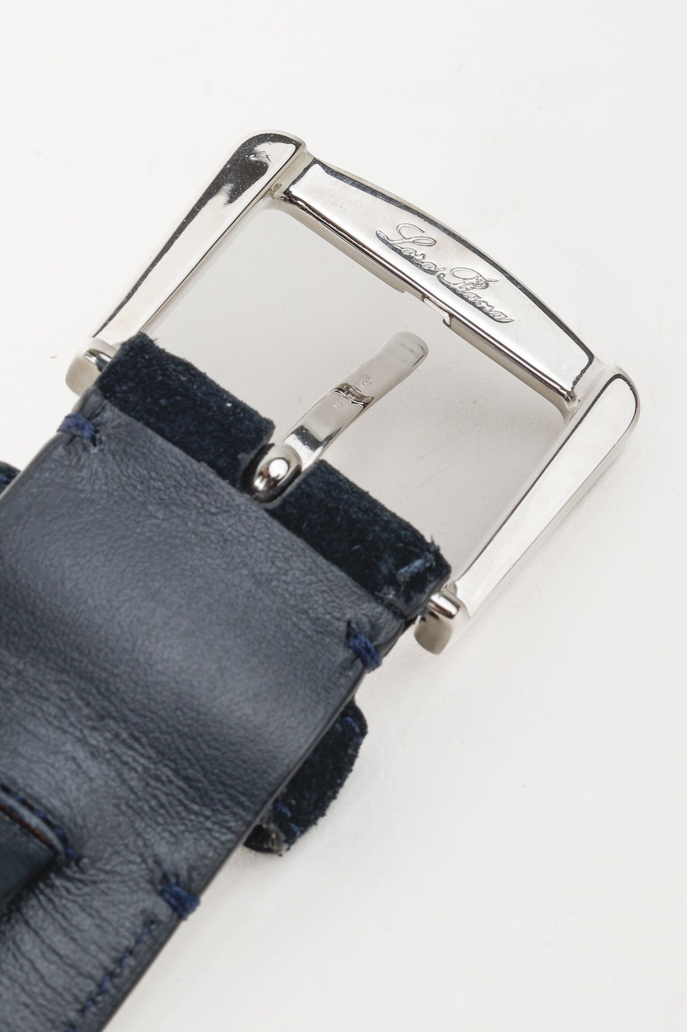 Loro Piana Loro Piana Alsavel Navy Suede Palladium Buckle Belt Size ONE SIZE - 7 Thumbnail