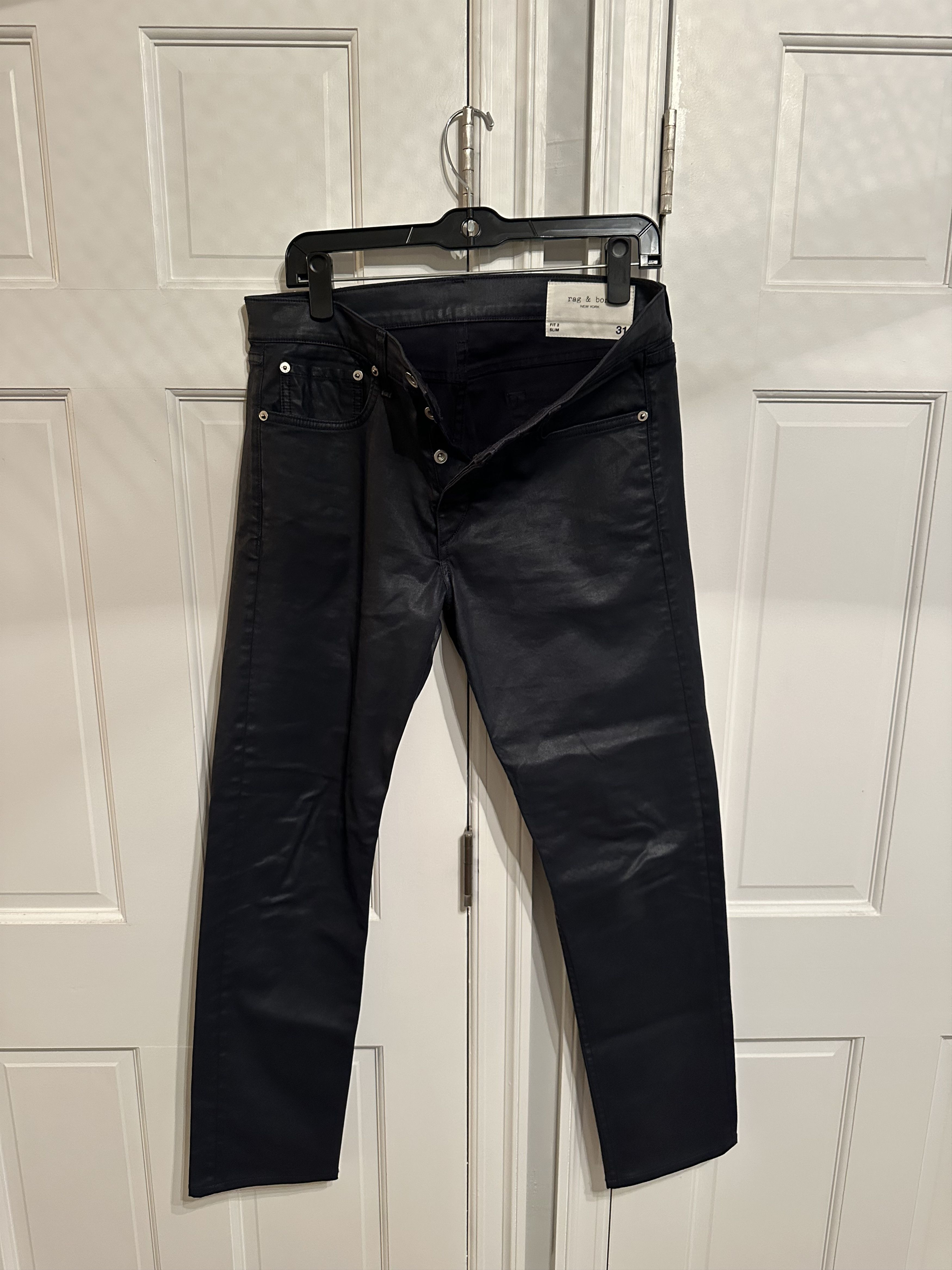 Rag fashion and bone waxed jeans