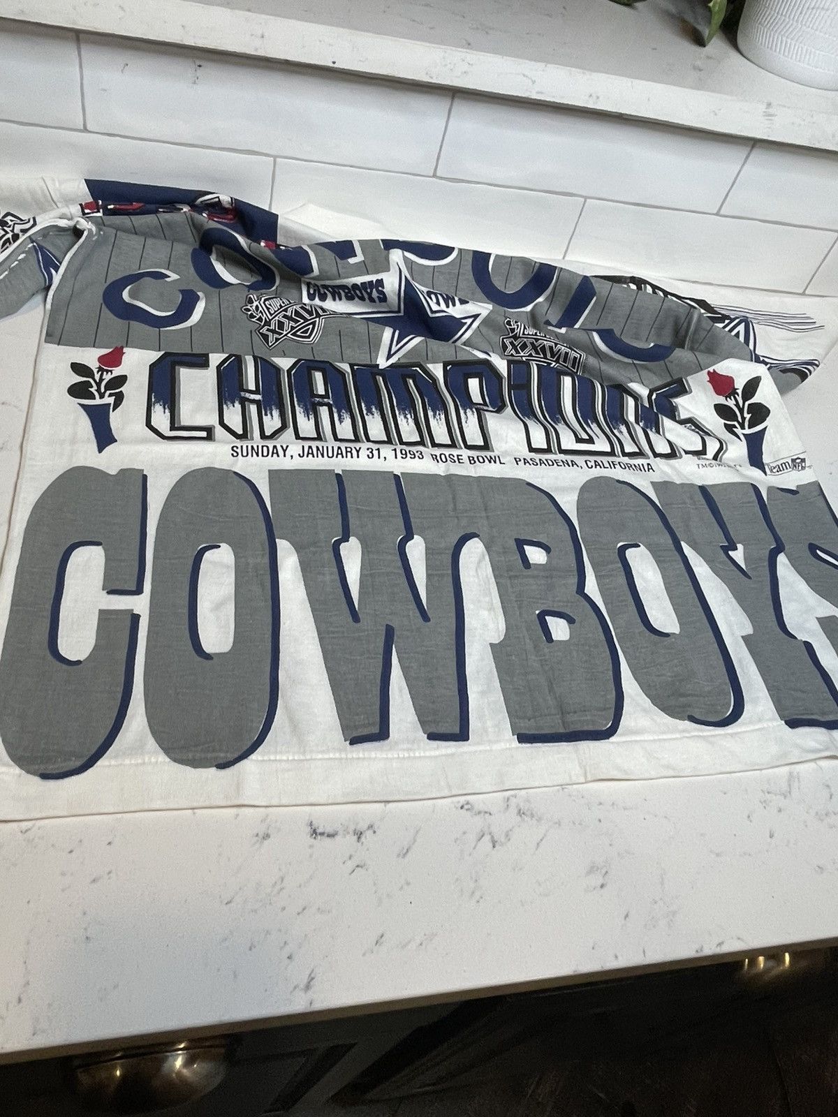 Other Vtg 93 Dallas Cowboys Super Bowl AOP T Shirt Single Stitch Size US XXL / EU 58 / 5 - 19 Thumbnail