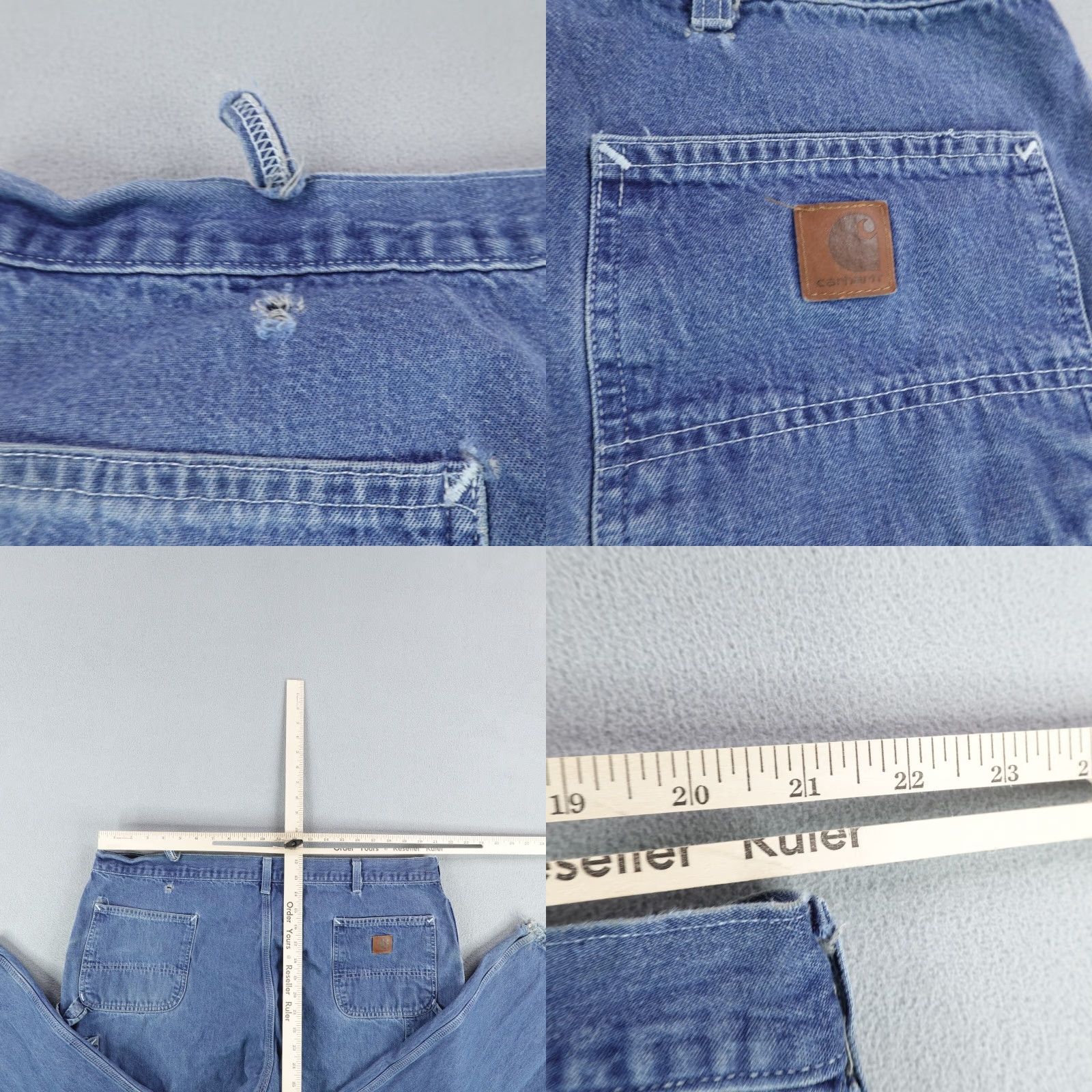 Carhartt Carhartt Jeans Blue Dungaree Fit Men's Big & Tall 42x30 Regular Denim Work Pants Size US 42 / EU 58 - 8 Thumbnail