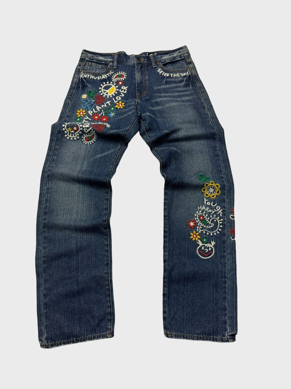Hysteric Glamour Rough Natural Charm Embroidery Junya Watanabe Style Denim Size US 30 / EU 46 - 1 Thumbnail