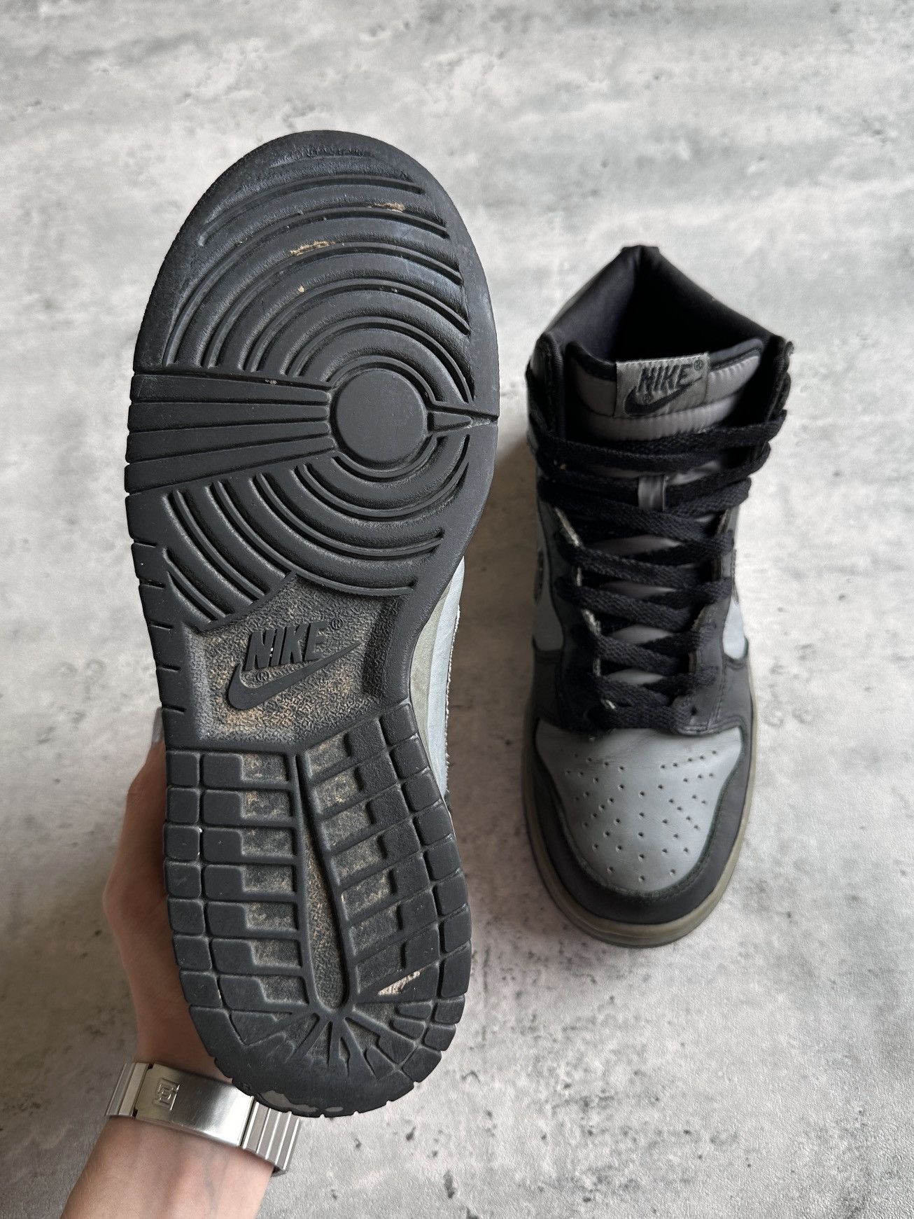 Nike 1999 DUNK LE HIGH TOP BLACK / COOL GREY Size US 8.5 / EU 41-42 - 3 Thumbnail
