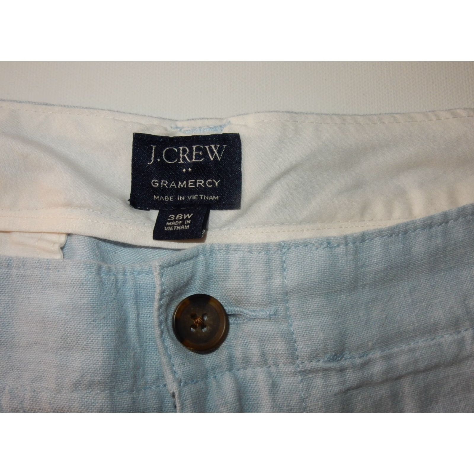 J.Crew VINTAGE J.CREW Men's Linen Blend Chino Shorts Size 38 Blue 55% Linen 45% Cotton Summer Size US 38 / EU 54 - 3 Thumbnail