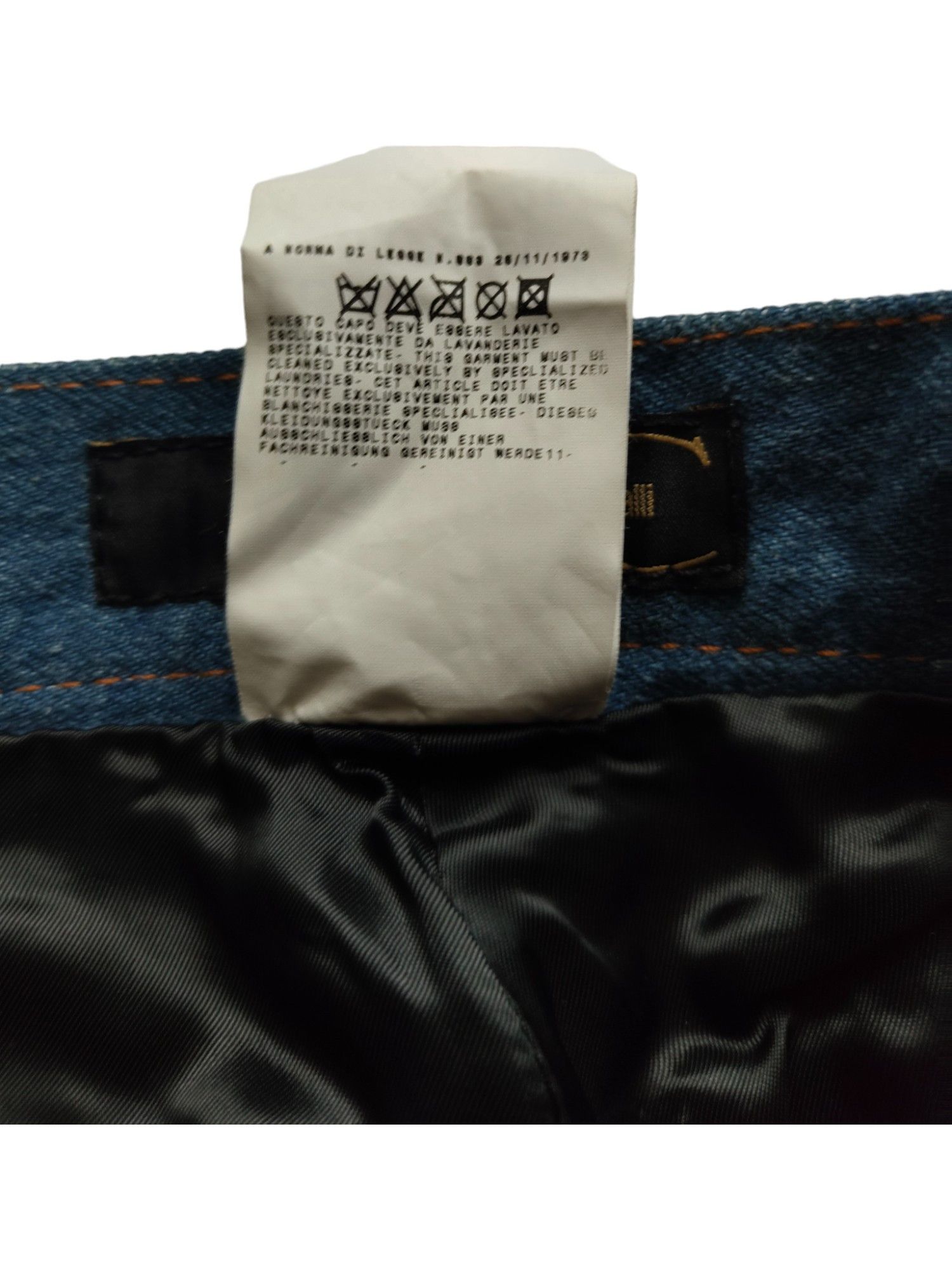 Just Cavalli Brown Leather And Denim Mixed Straight Leg Pants Size 27" / US 4 / IT 40 - 6 Thumbnail