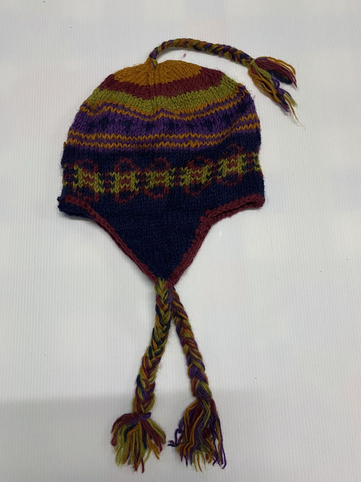Japanese Brand Unknown Earflap Wool Beanie Hat Size ONE SIZE - 1 Thumbnail