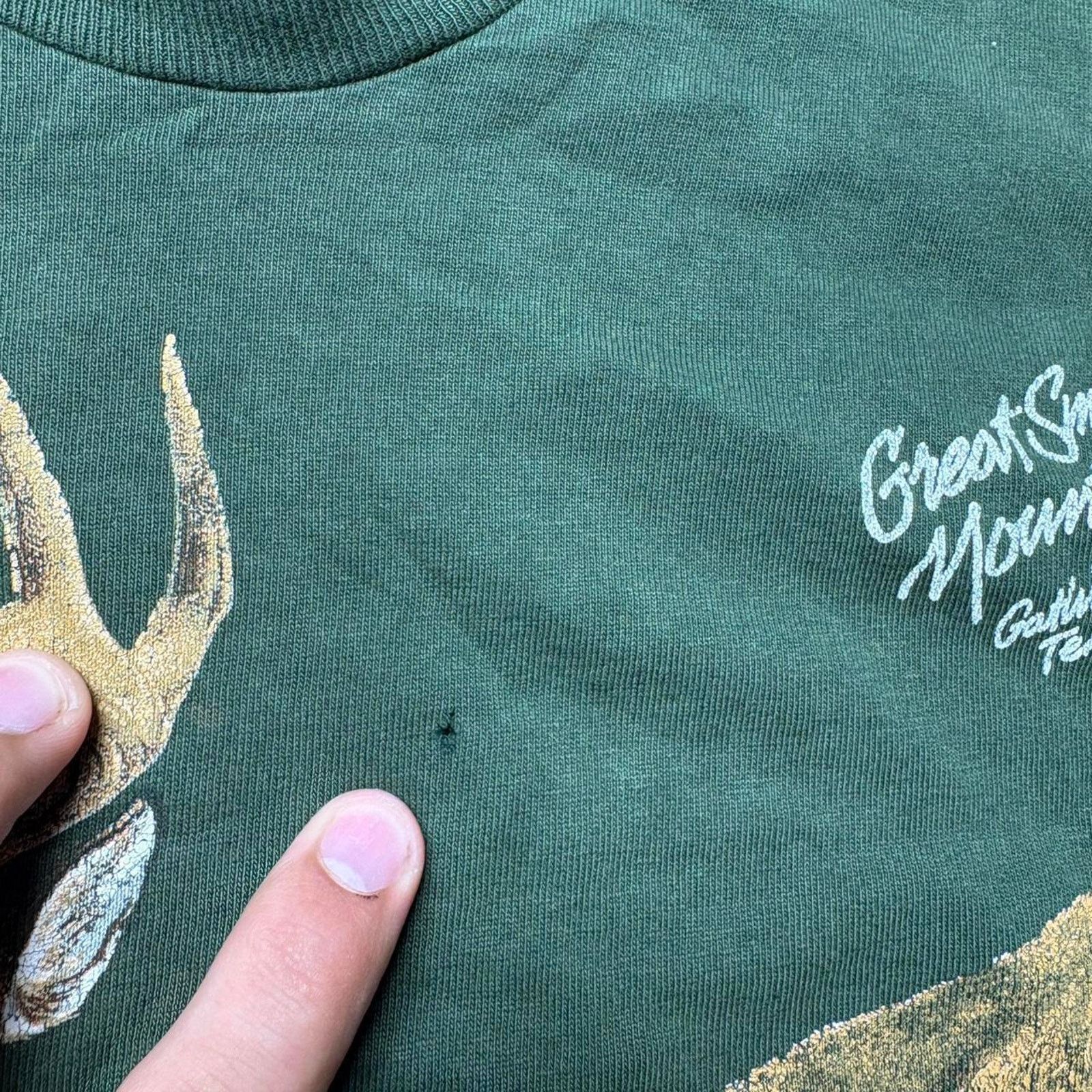 Fruit Of The Loom Vintage 90s Single stitch great smokey mountains shirt Size US XL / EU 56 / 4 - 3 Thumbnail