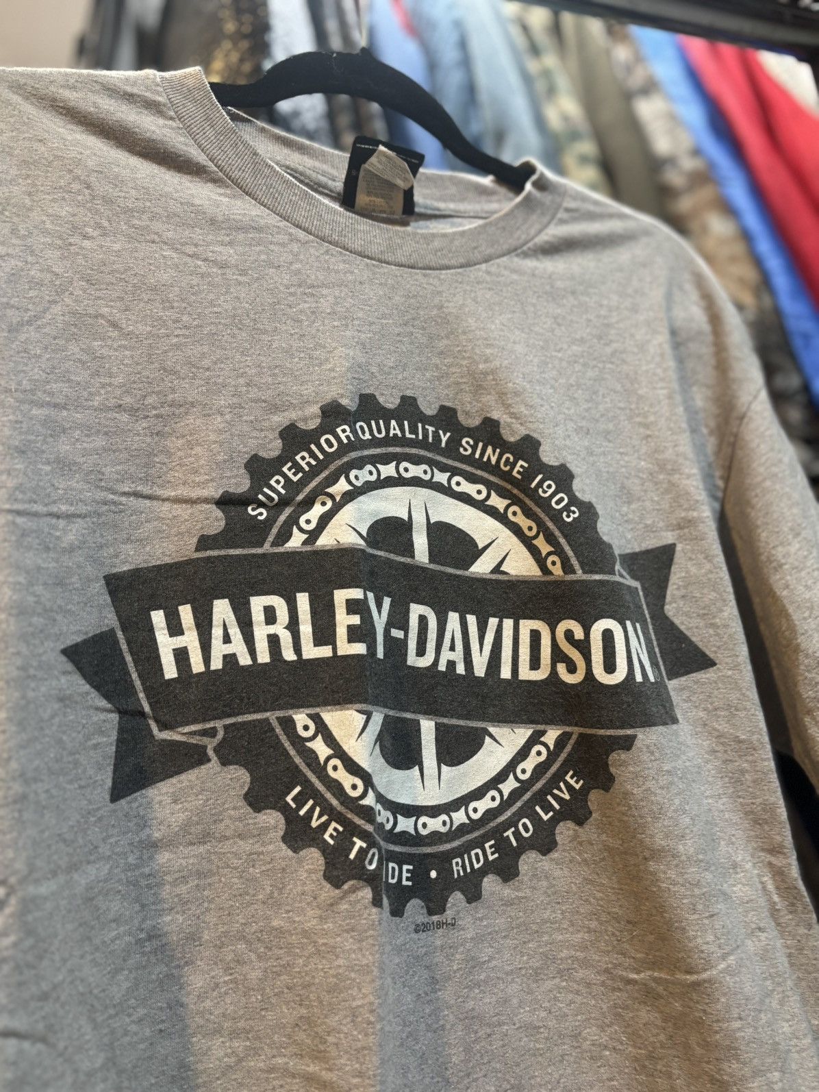 Harley Davidson Harley Davidson Gray Rockstar Tee Size US L / EU 52-54 / 3 - 4 Thumbnail