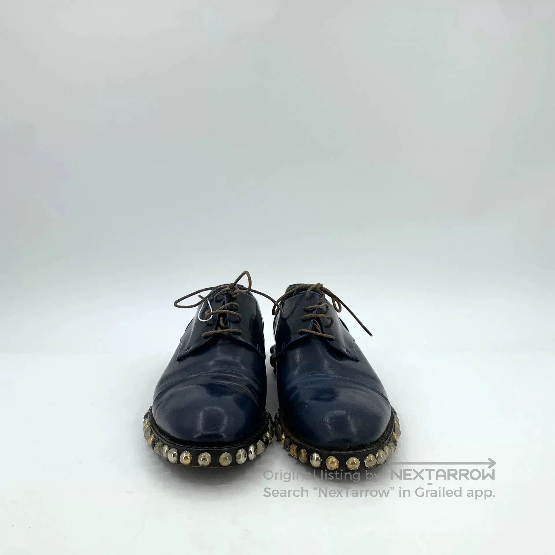 Louis Vuitton Louis Vuitton Black Rivet Lace-Up Leather Shoes. Size US 6 / IT 36 - 3 Thumbnail