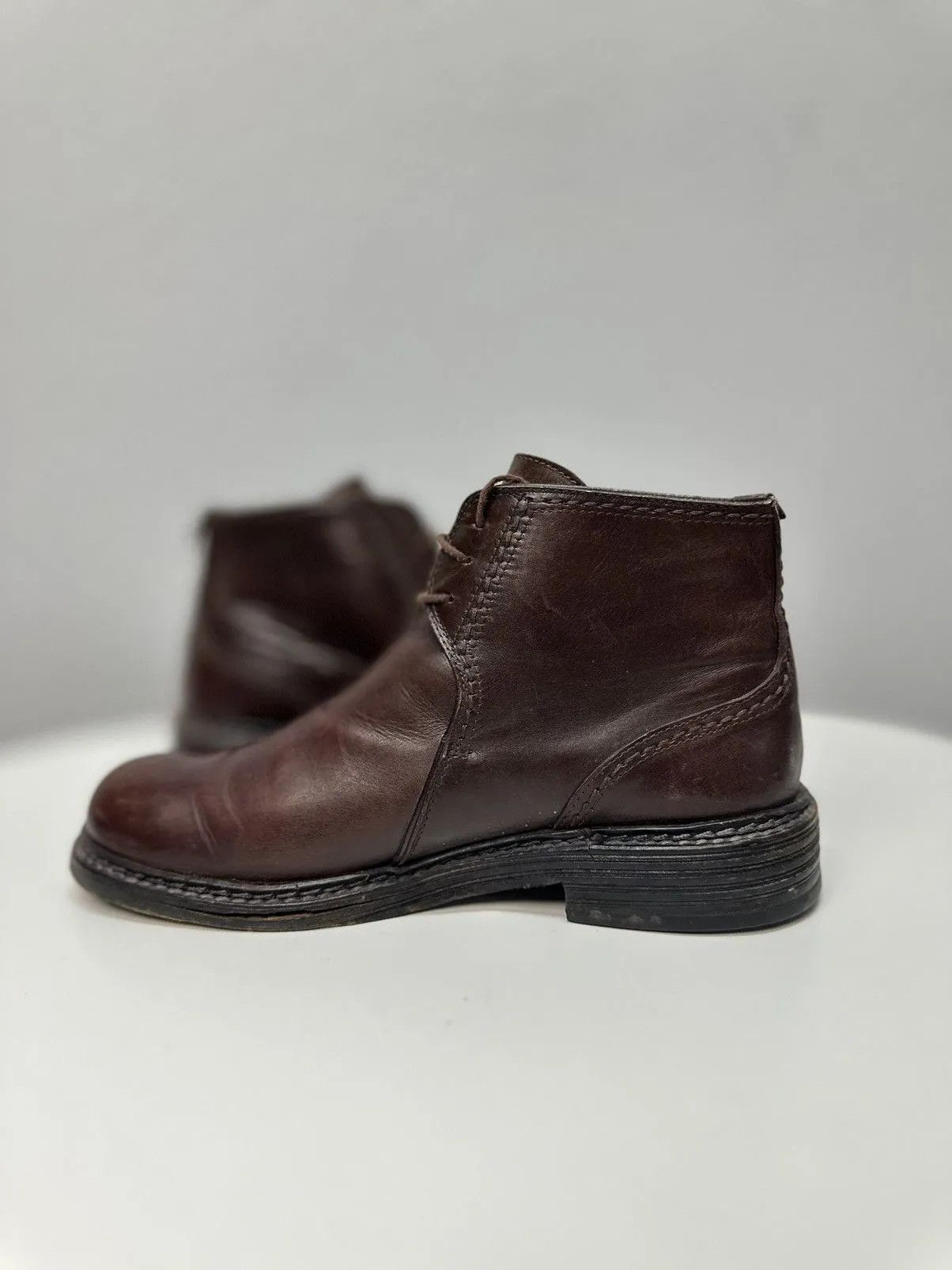Versace Vintage Versace Brown Leather Boots Rick Owen’s Western Y2K Size US 9 / EU 42 - 7 Thumbnail