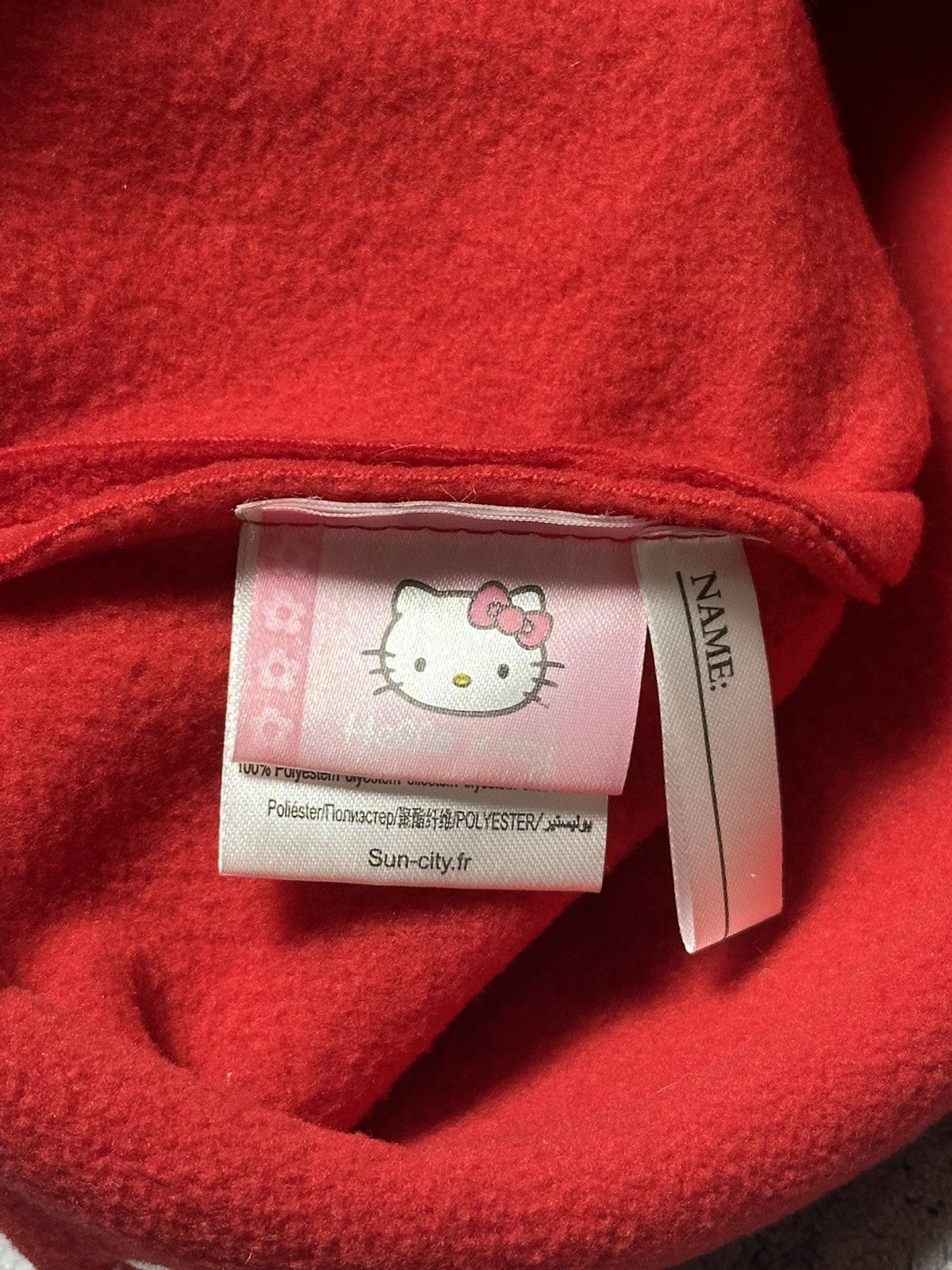 Anime × Japanese Brand × Vintage Vintage Hello Kitty Fleece Beanie Hat Cat Big Logo Size ONE SIZE - 8 Thumbnail