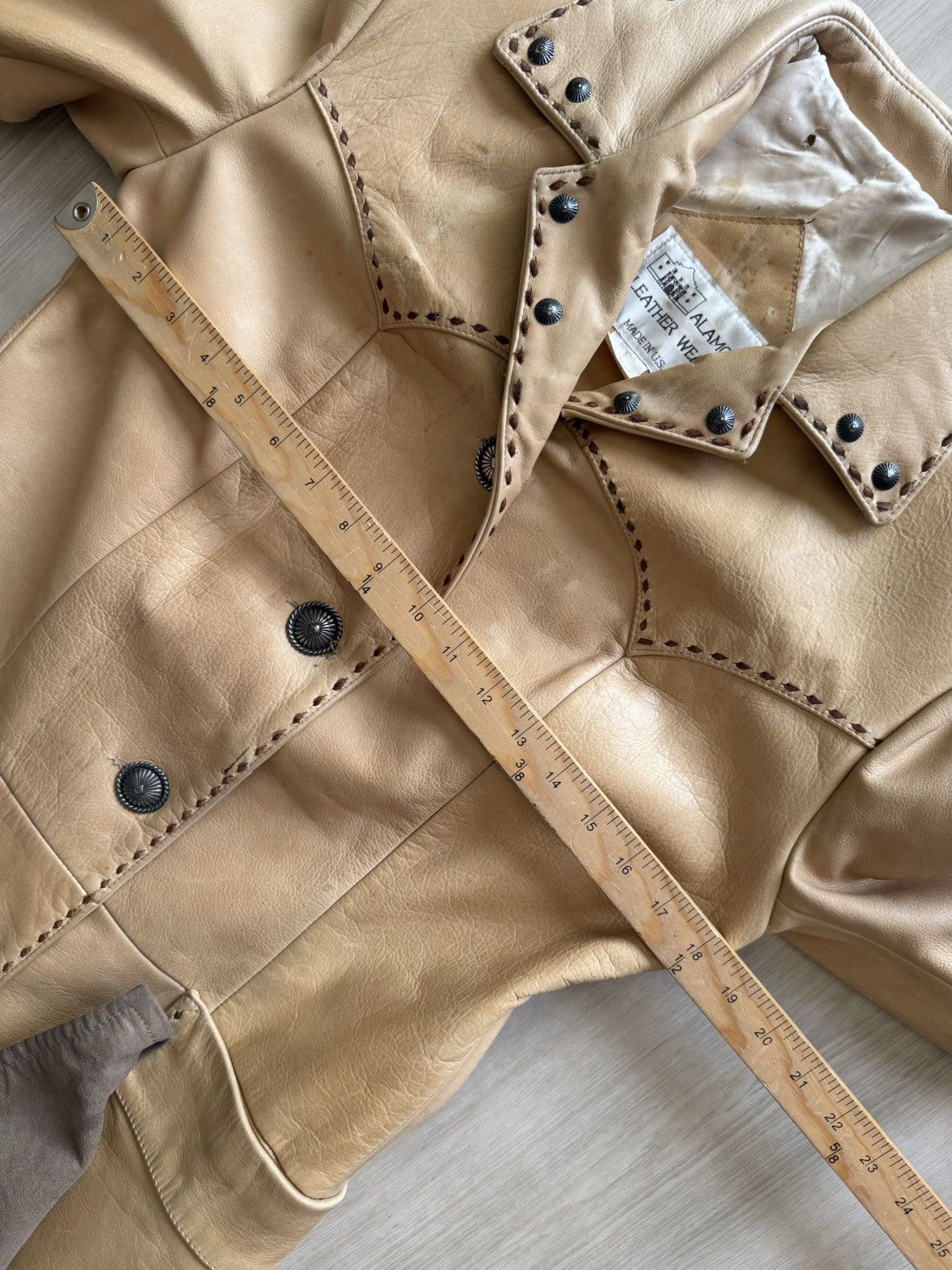 Vintage Vintage Alamo Leather Wear Western Coat Sz S USA *Flaws Size S / US 4 / IT 40 - 16 Thumbnail
