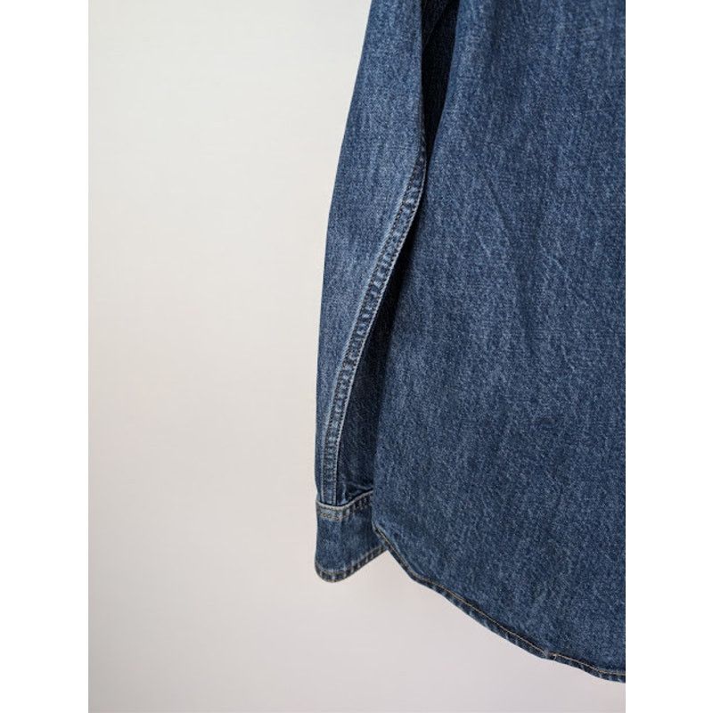 Bottega Veneta o1rshd1 Q:2 / Original Medium Wash Indigo Denim Shirt Blue Size US M / EU 48-50 / 2 - 14 Thumbnail