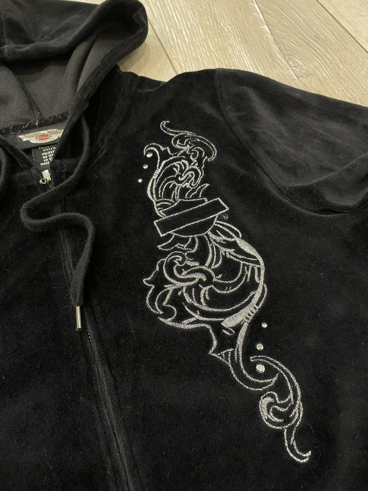 Harley Davidson Harley Davidson Hoodie Womens Pullover Black Size S Velour Size S / US 4 / IT 40 - 3 Thumbnail