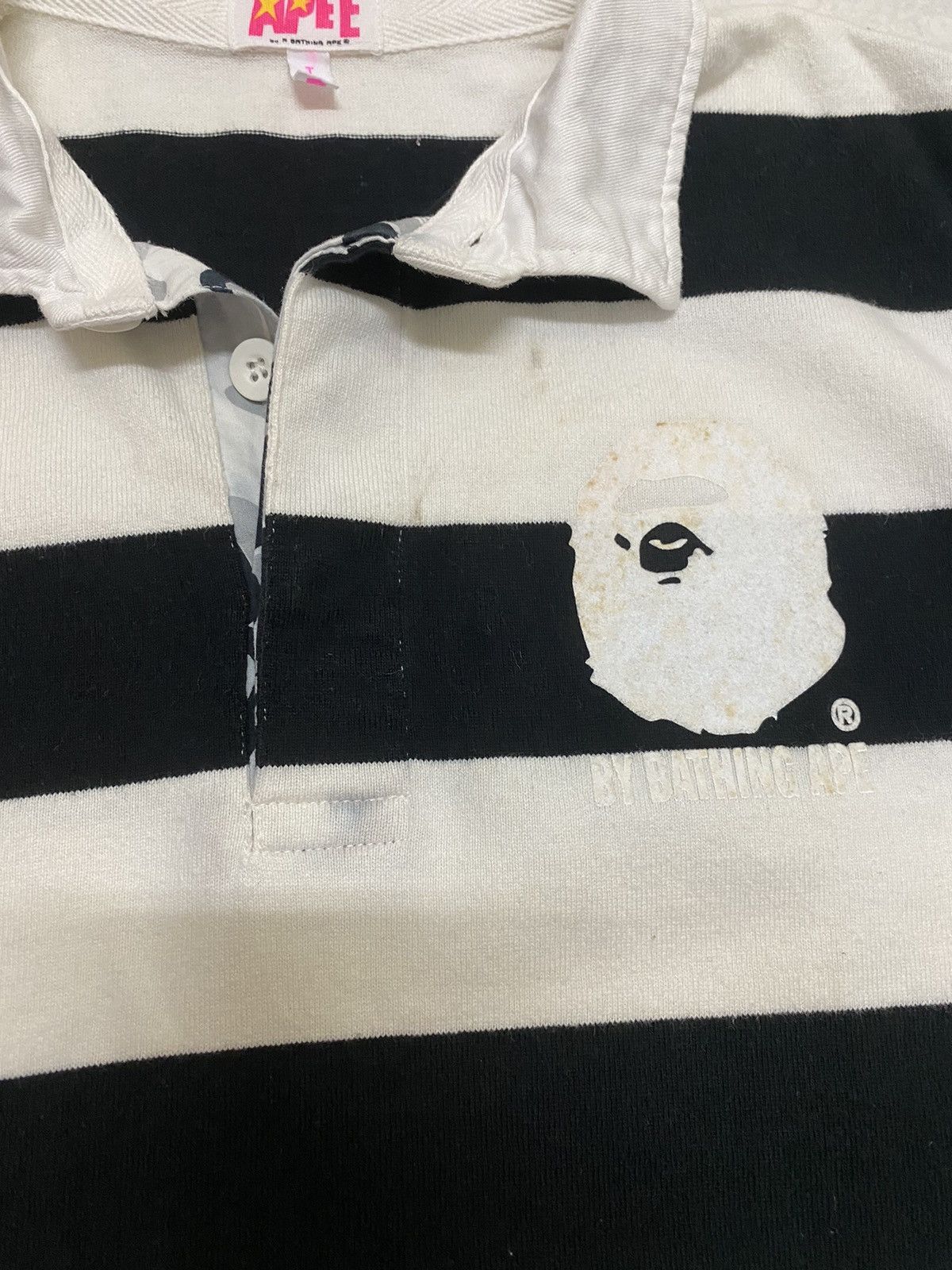 Bape Apee by A Bathing Ape Striped Rugby Shirt Size XS / US 0-2 / IT 36-38 - 6 Thumbnail