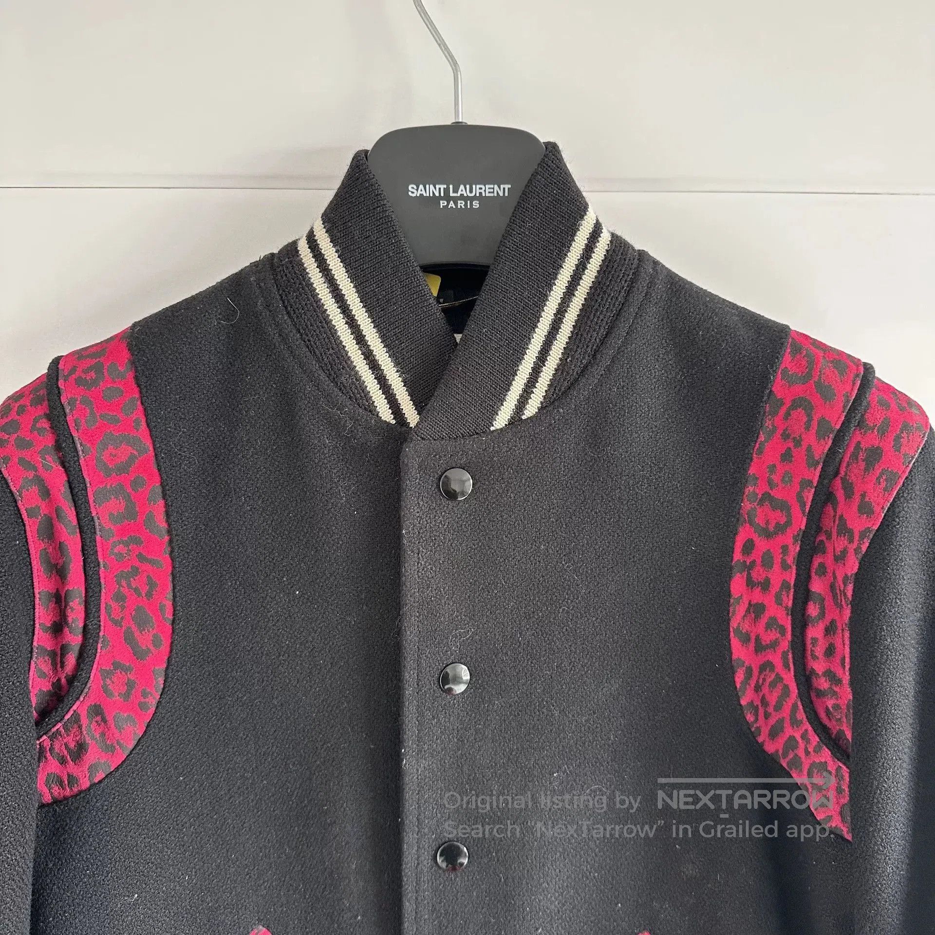 Saint Laurent Paris Saint Laurent Leopard Print Baseball Jacket. Size US XXS / EU 40 - 2 Thumbnail