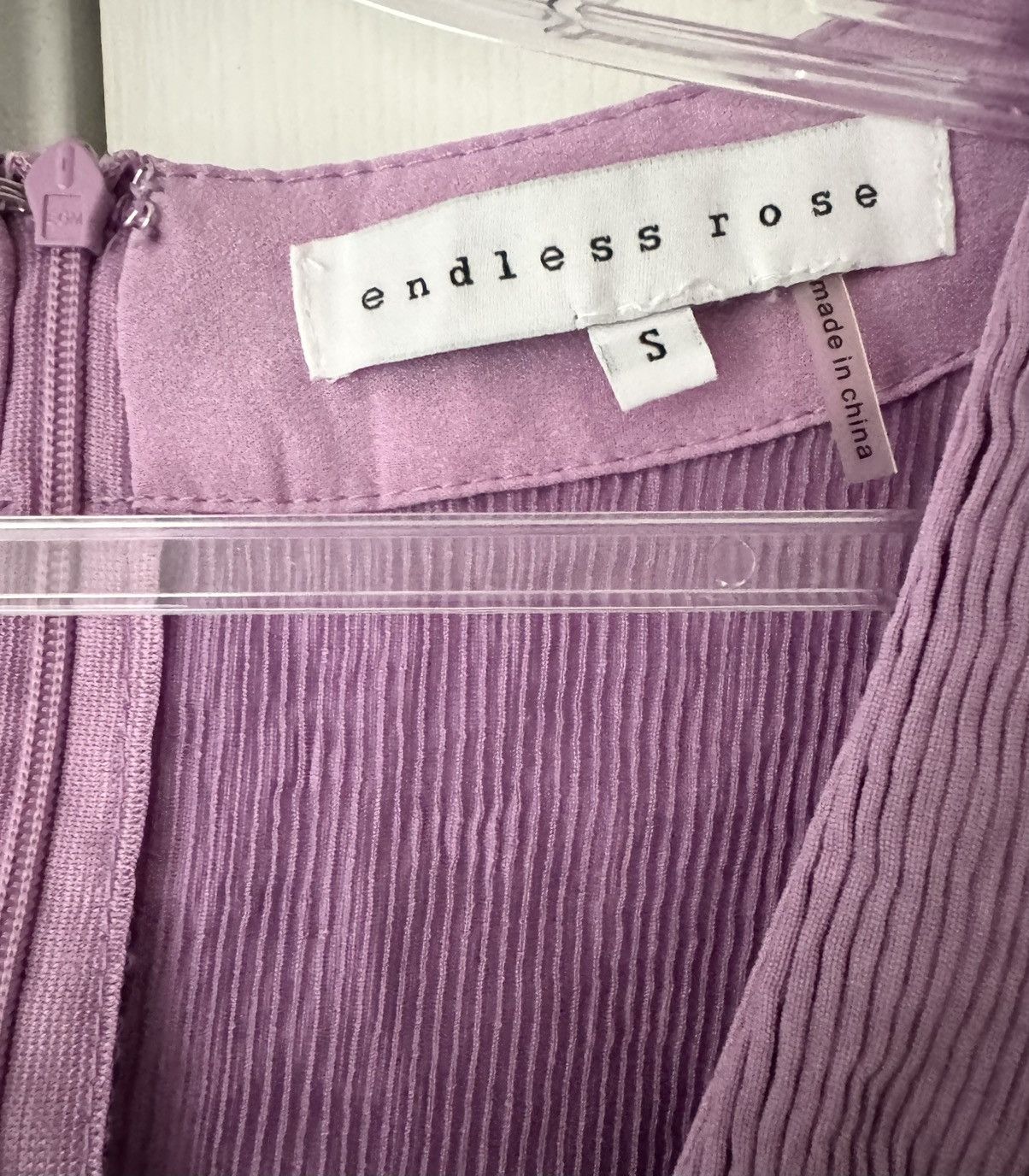 Endless Endless Rose Lavender Deep-V Front Knot Peplum Top, Size S Size S / US 4 / IT 40 - 5 Thumbnail