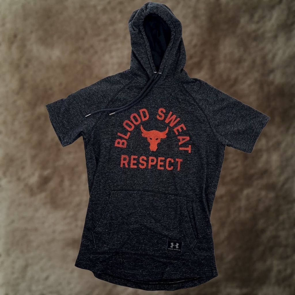 Under Armour Under Armour Project Rock Hoodie Fleece Shirt Mens Medium Black Short Sleeve Shirt Size US M / EU 48-50 / 2 - 1 Thumbnail