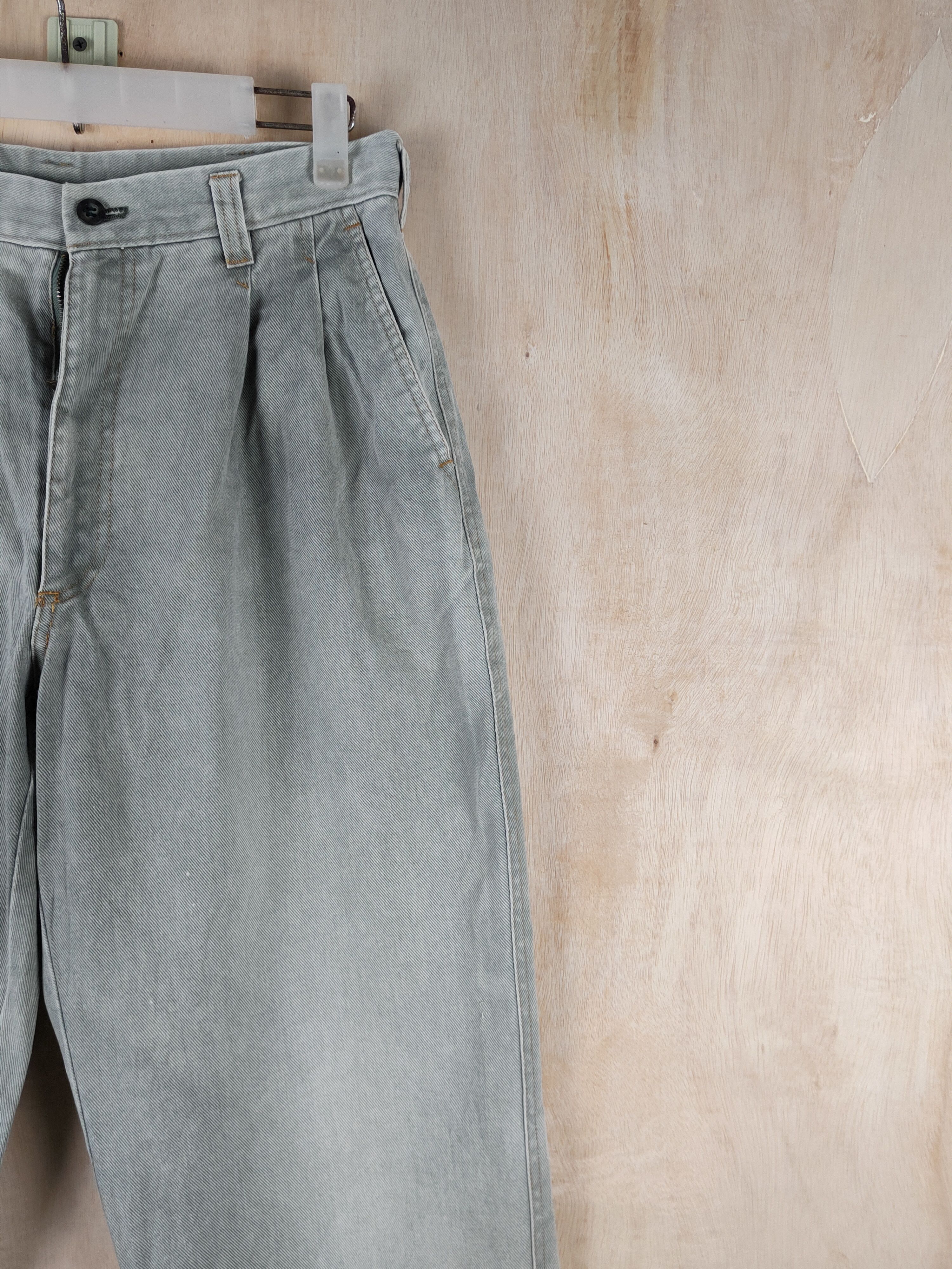 Japanese Brand Street Walker Green Faded Distressed Ripped Jeans #S2507 Size US 30 / EU 46 - 5 Thumbnail