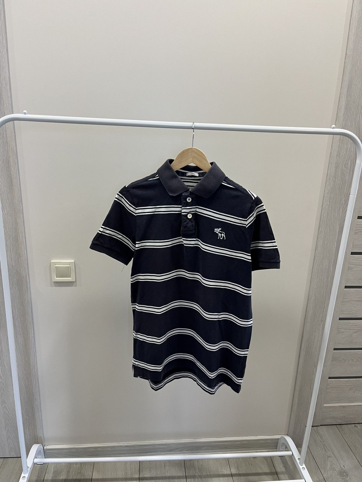 Abercrombie & Fitch Abercrombie & Fitch Y2K Polo Shirt Striped Size US XL / EU 56 / 4 - 2 Thumbnail