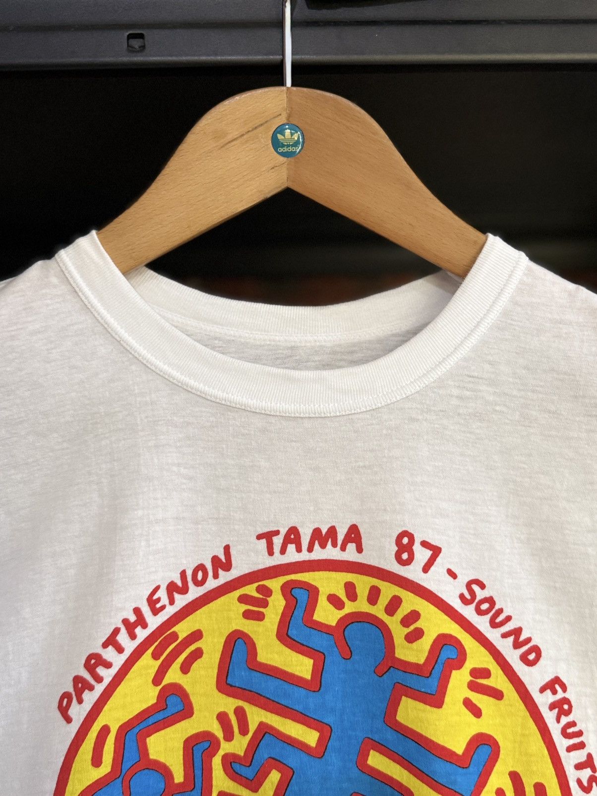 Keith Haring Vintage 80s Keith Haring Sound Fruits Project Japan Tee Size US M / EU 48-50 / 2 - 3 Thumbnail
