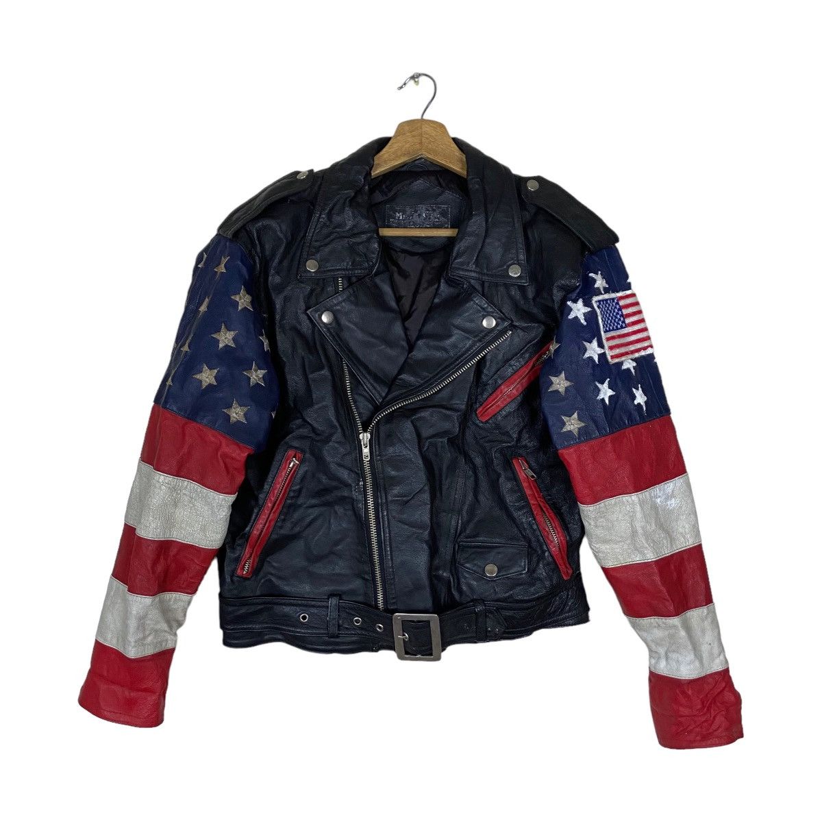 Harley Davidson × Vintage Vintage USA Flag Embroidered Patches Rockabilly Motorcycle Size M / US 6-8 / IT 42-44 - 2 Thumbnail