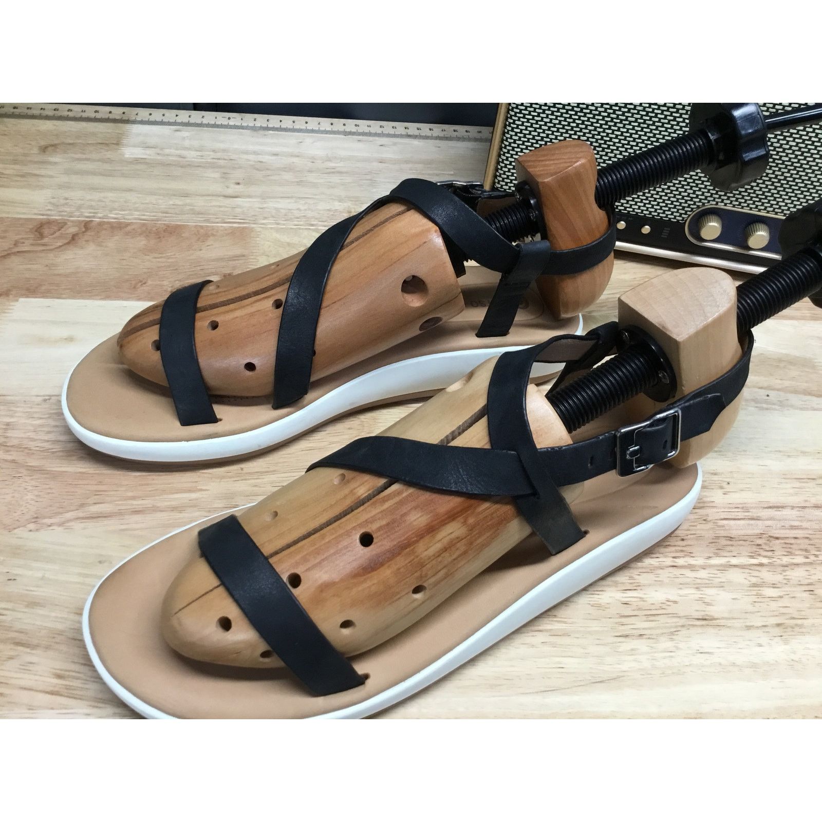 10 Corso Como Corso Como Slingback Wedge Sandals Women's 9.5 Black Leather Size US 9.5 / IT 39.5 - 5 Thumbnail
