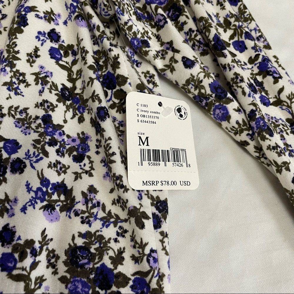 Free People NWT New $ 78 Free People Kaya Printed Floral Bodysuit Size Size M / US 6-8 / IT 42-44 - 7 Thumbnail