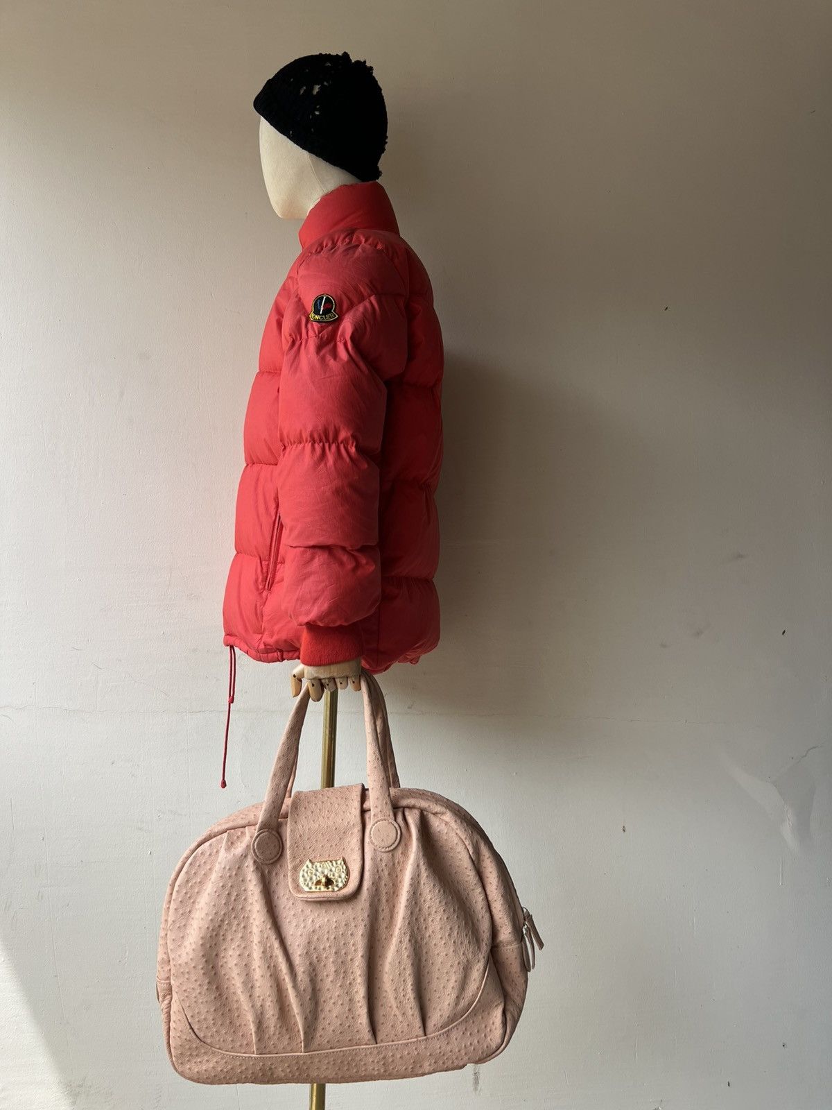 Leather Tsumori Chisato Japan Peach Ostrich Leather Weekend Bag Size ONE SIZE - 6 Thumbnail