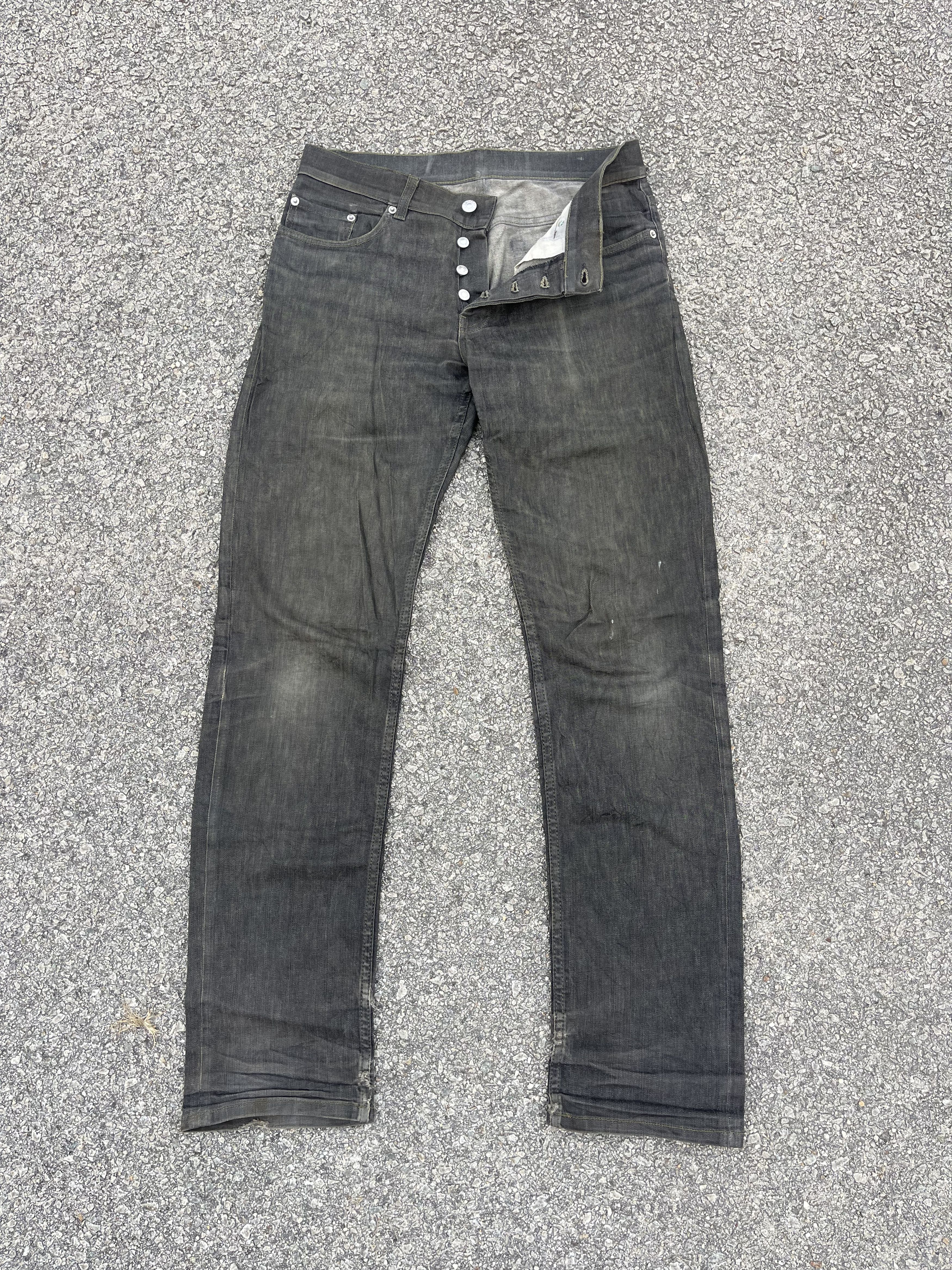 Helmut Lang × Vintage Vtg 90s Helmut Lang Black Dirt Low Waist Contour Fit Size US 31 - 3 Thumbnail